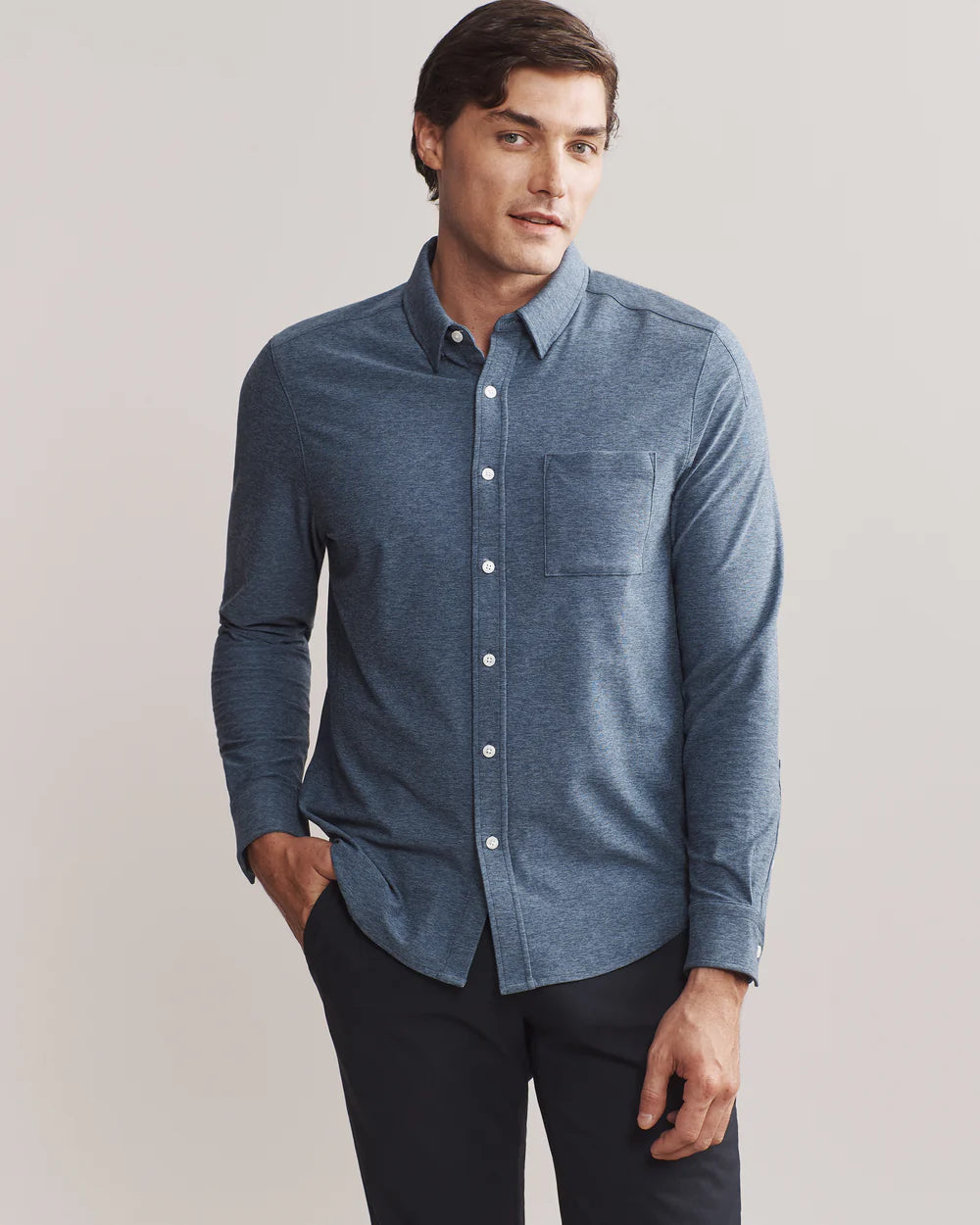 WFH Shirt Vintage Indigo/Slate Blue Heather
