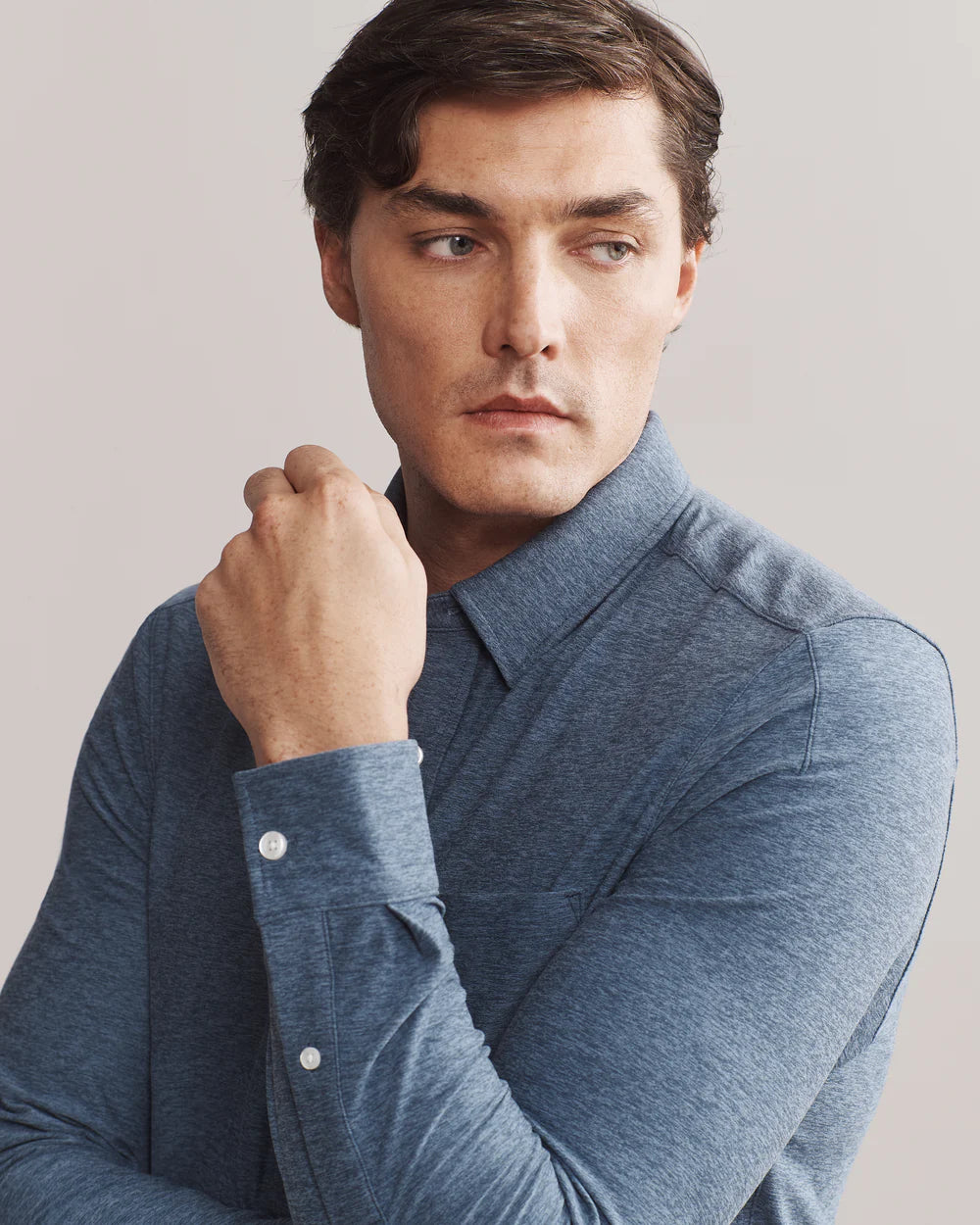 WFH Shirt Vintage Indigo/Slate Blue Heather
