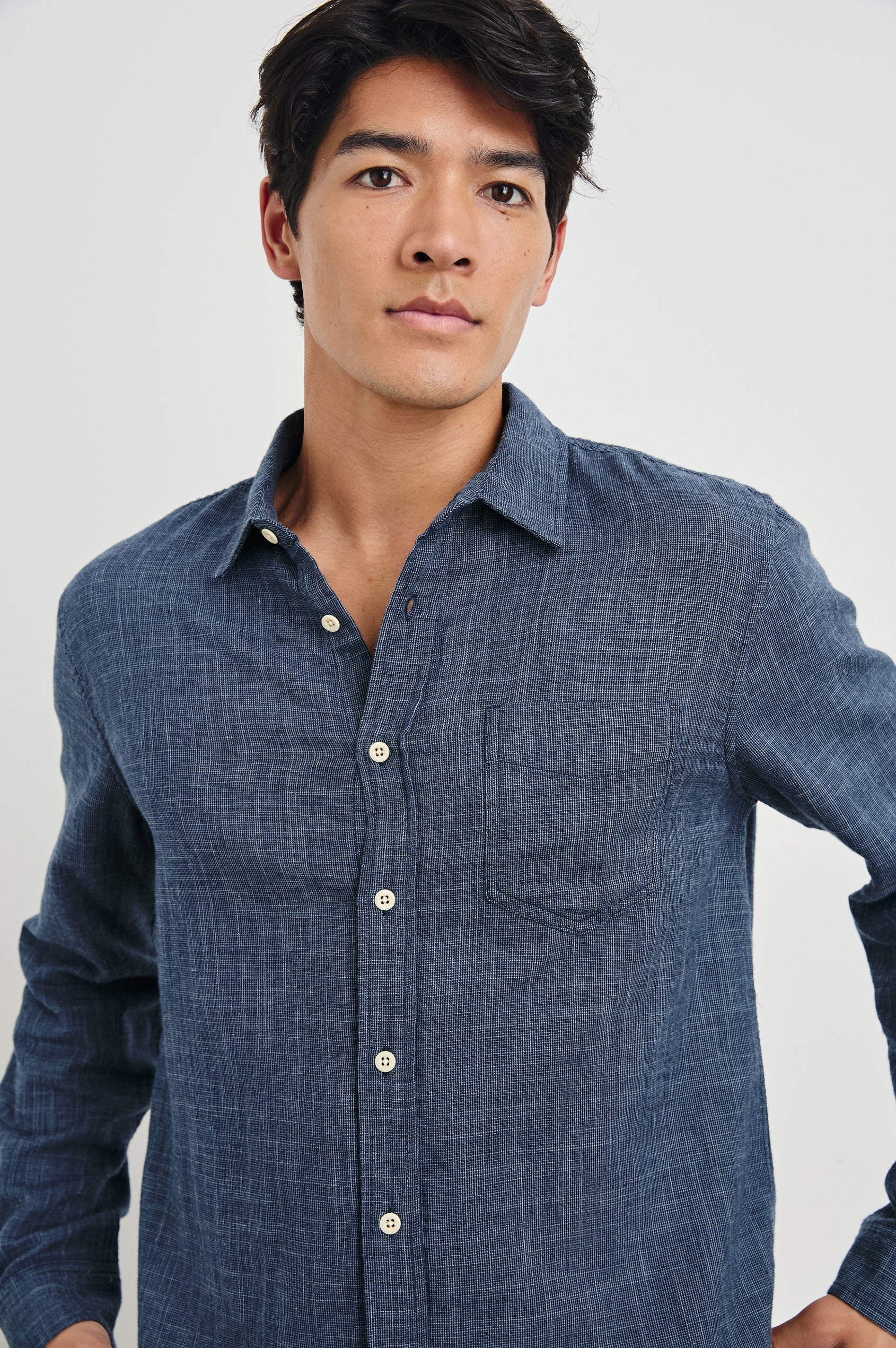 Wyatt Shirt Navy Etch