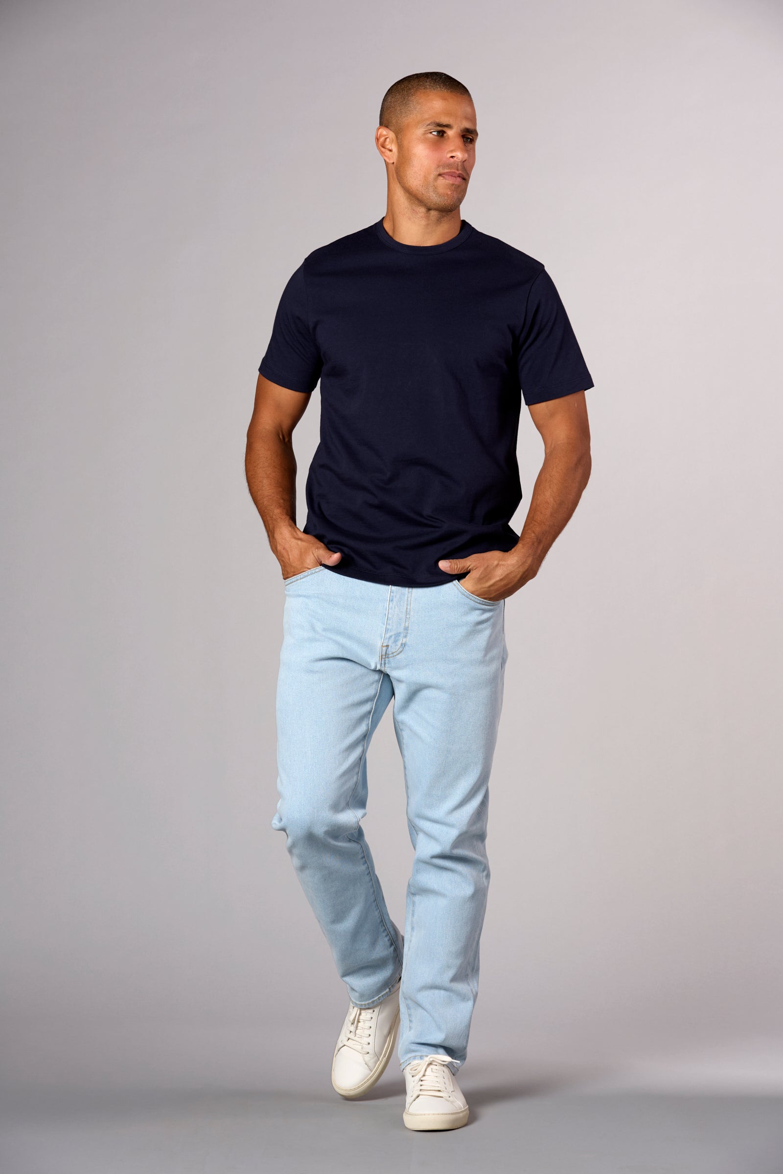 The Hudson Crew Tee in Heavy Cotton Jersey Admiral