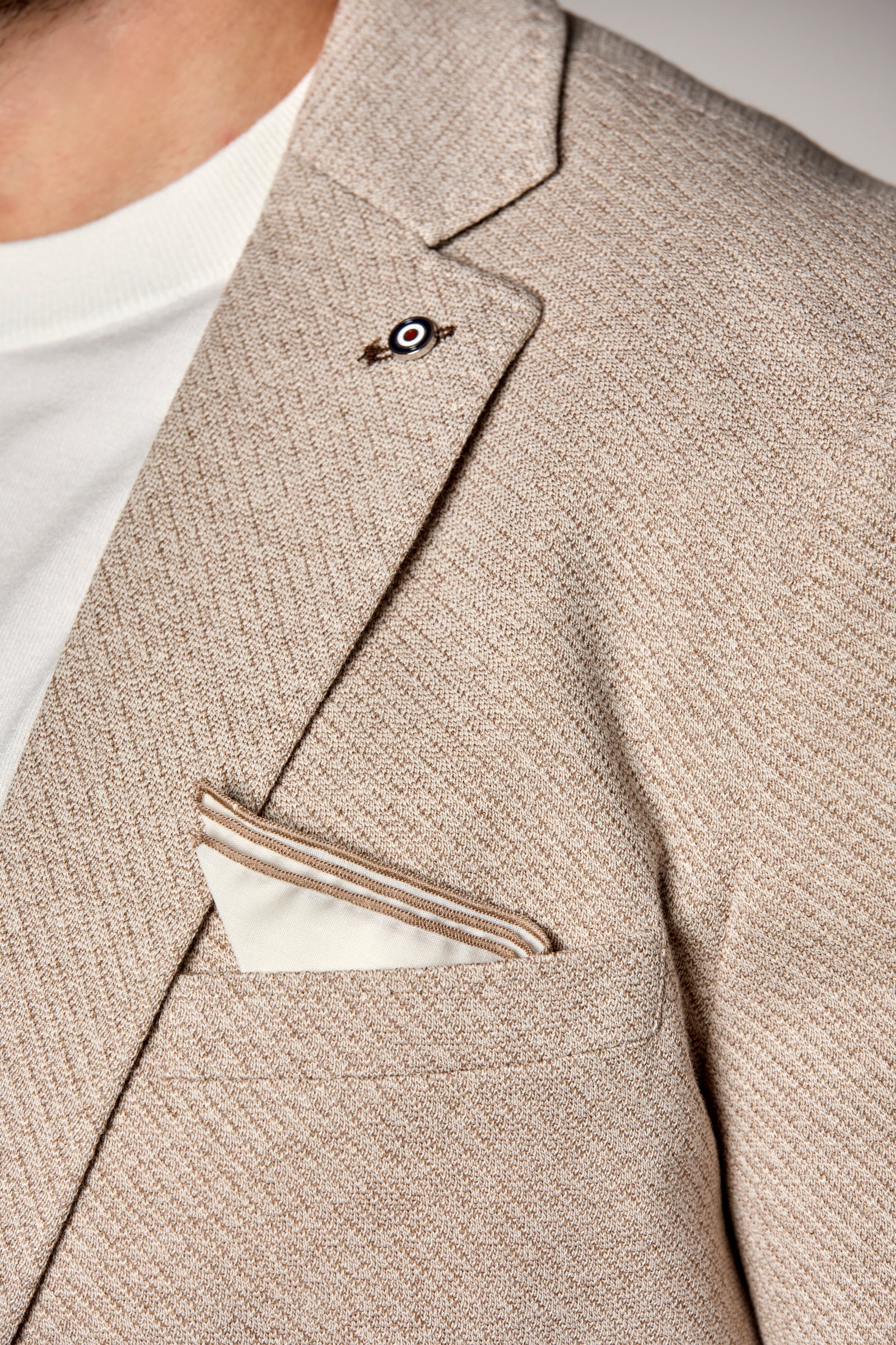 Textured Knit Blazer Sand