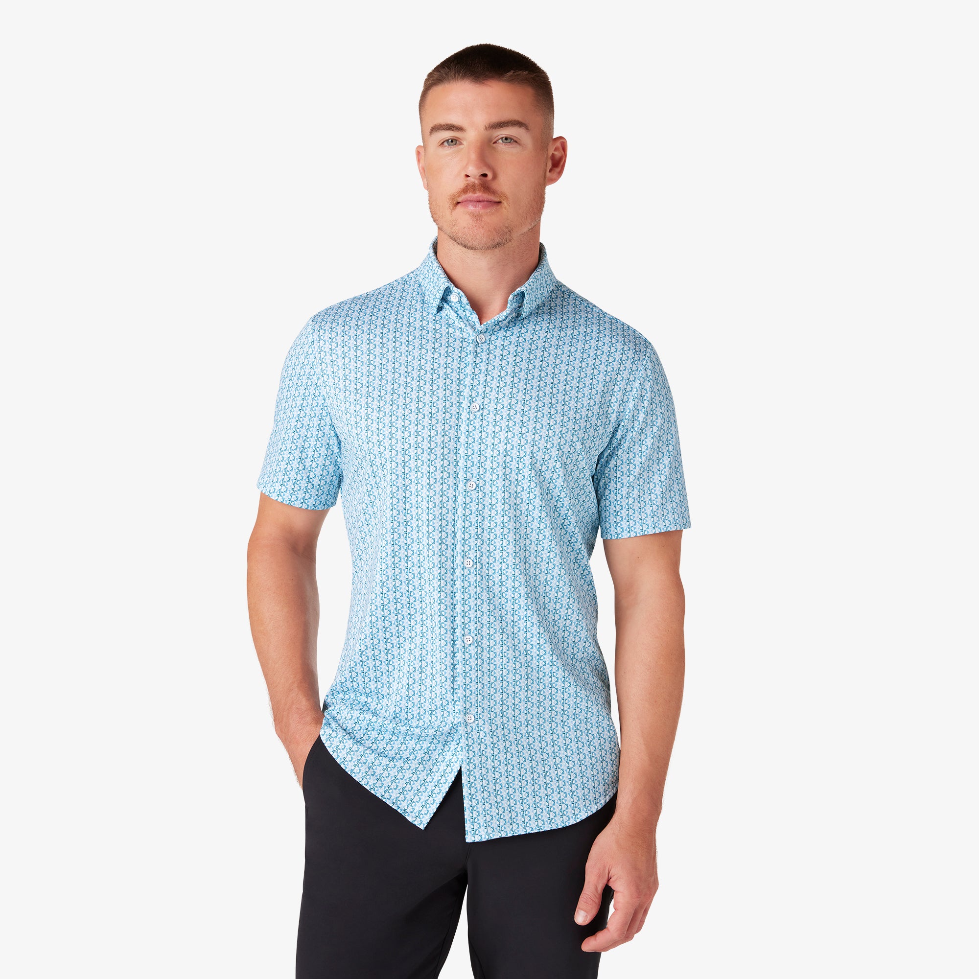 Halyard No Tuck Dress Shirt Cyan Cards