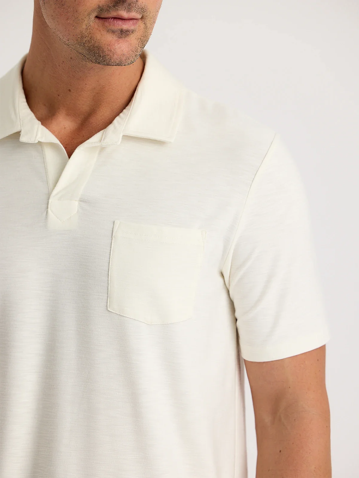 Bamboo Slub Polo II Sea Salt