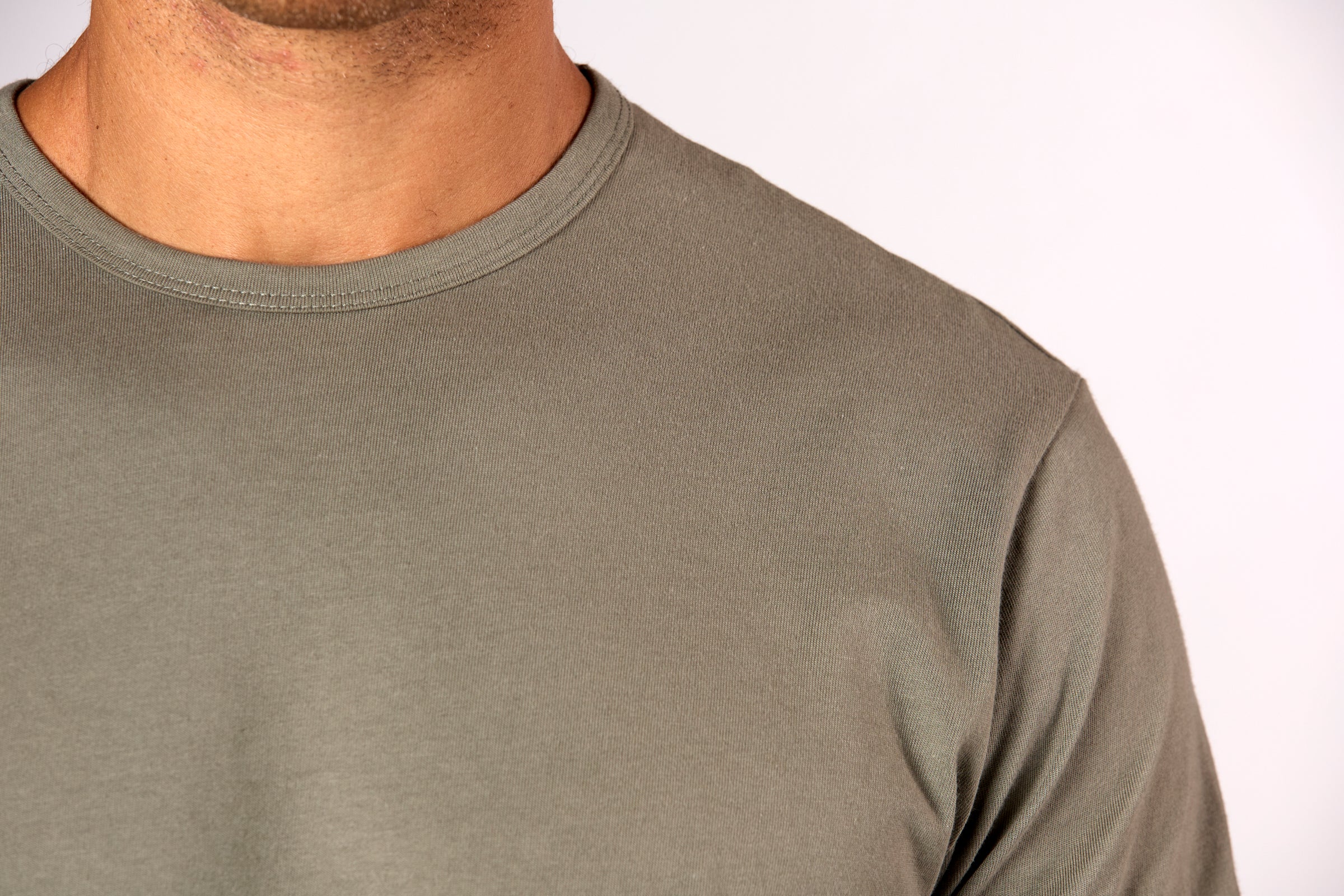 The Hudson Crew Tee in Heavy Cotton Jersey Covert Green