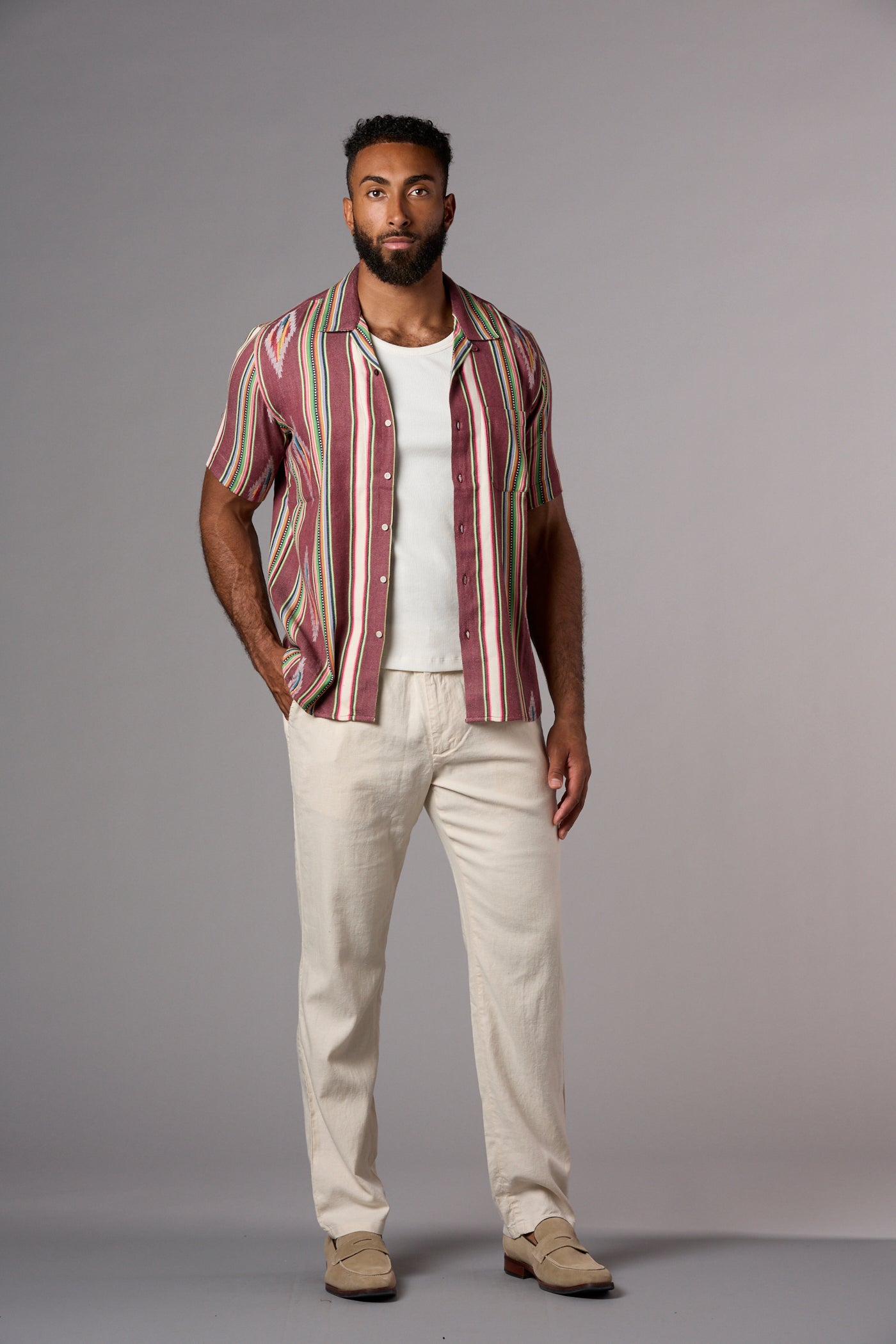 Lamar Jacquard Shirt Wine