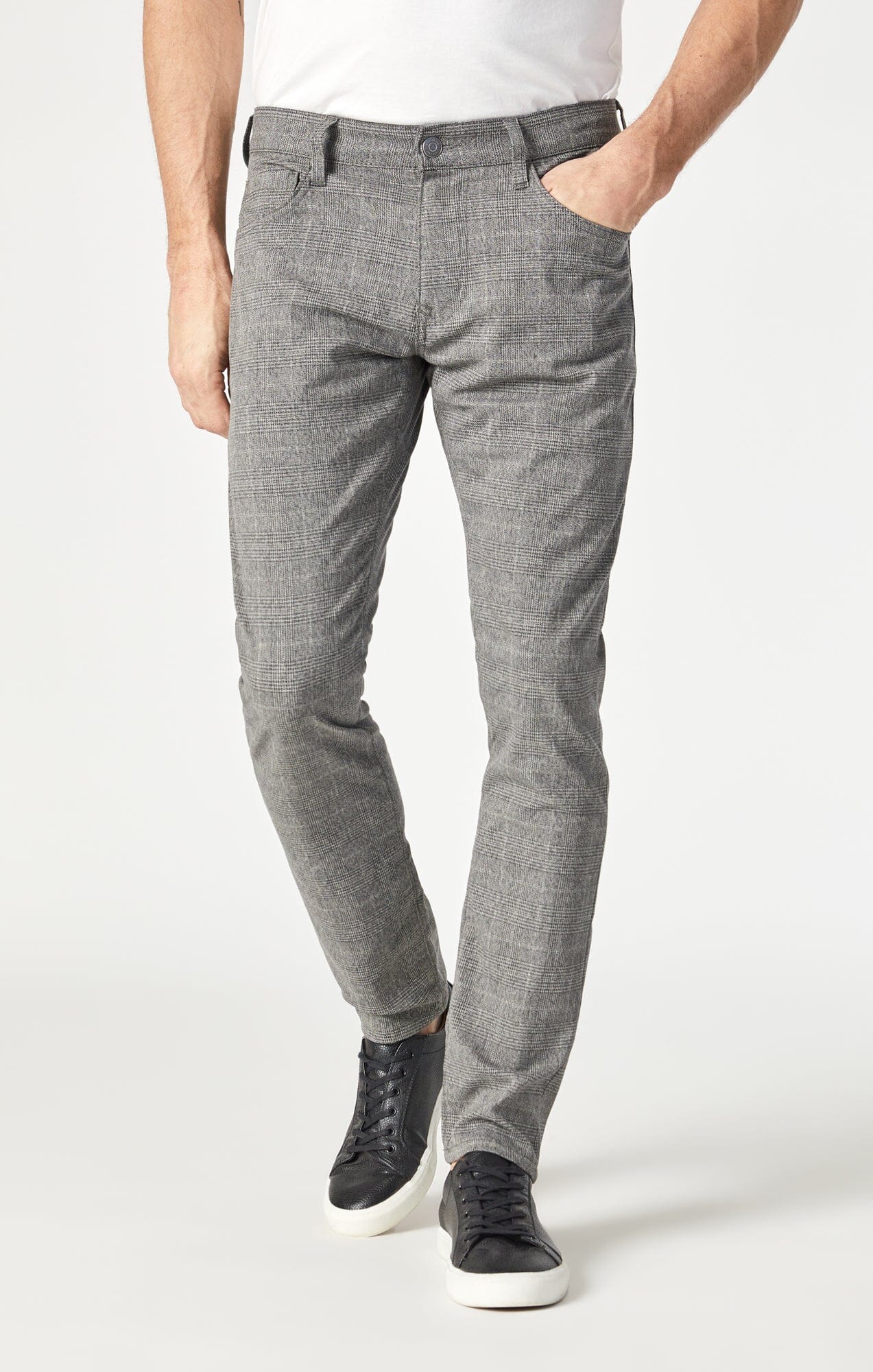 Jake Plaid Chino Light Grey