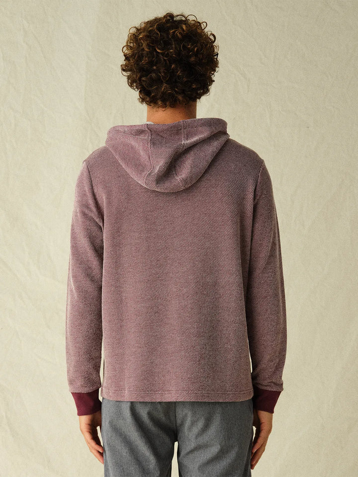 Tailwind Textured Hoodie in Burgundy