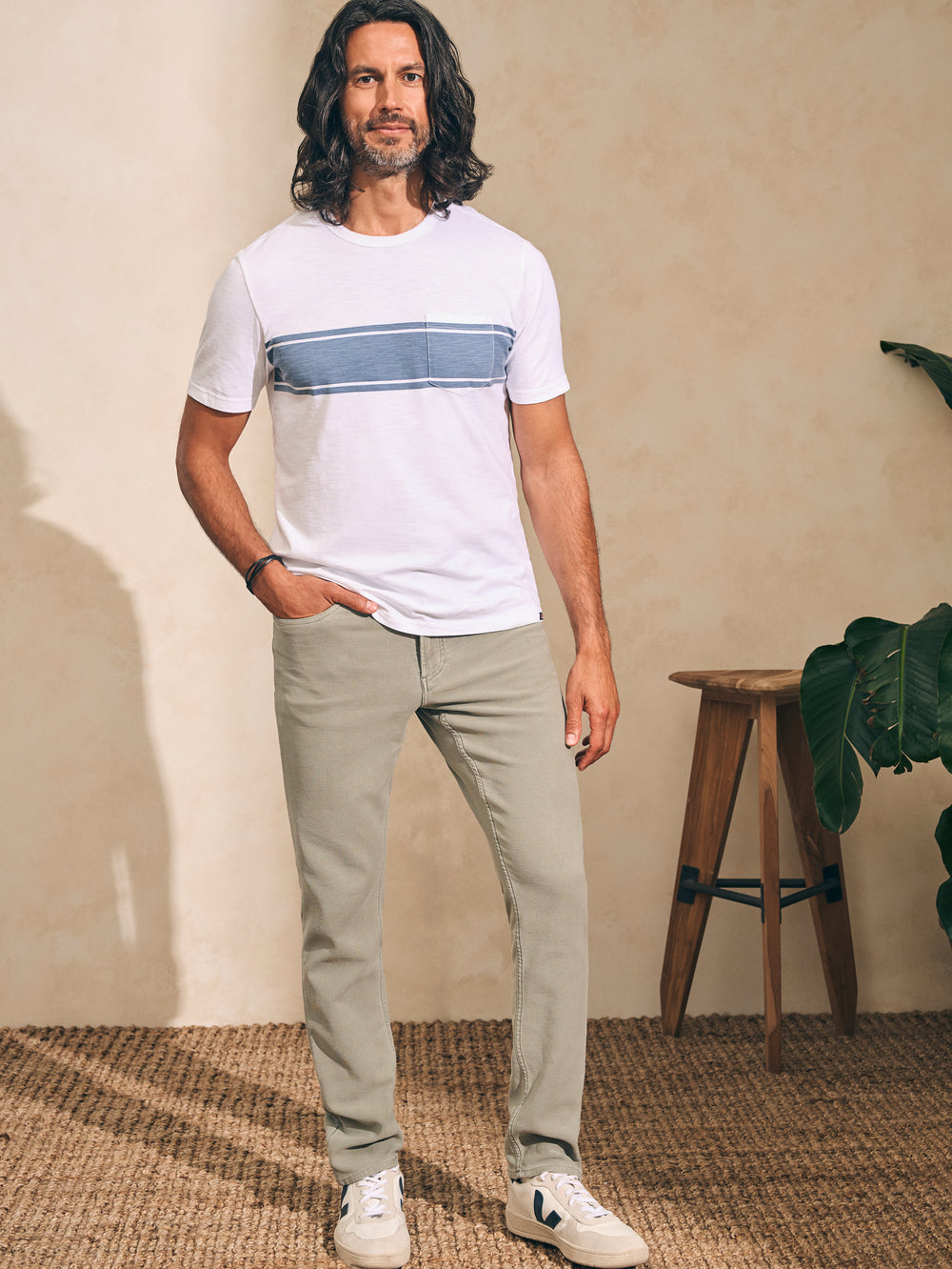 Surf Stripe Sunwashed Tee