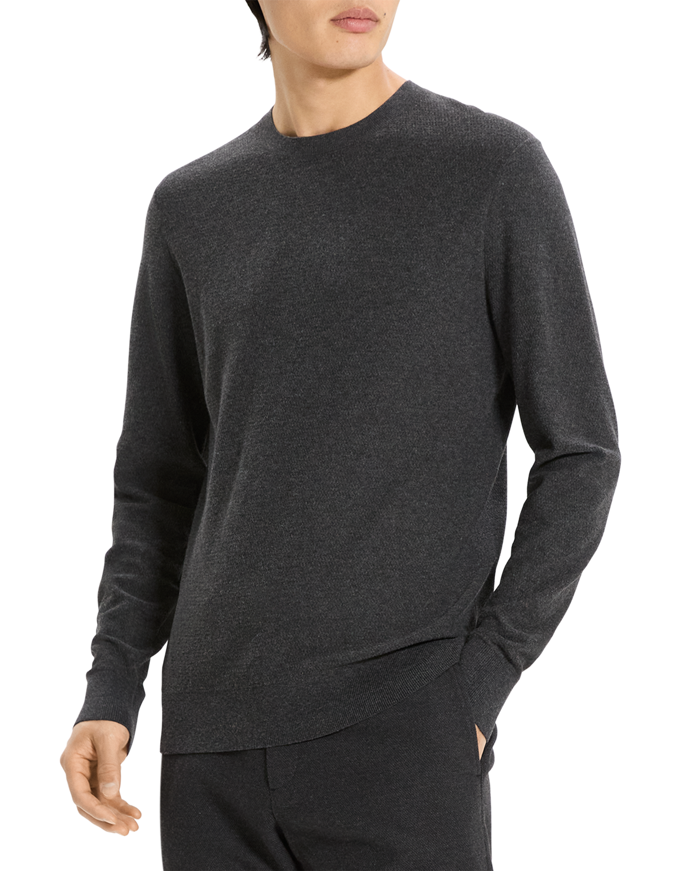 Riland Light Bilen Crewneck Sweater Charcoal Melange