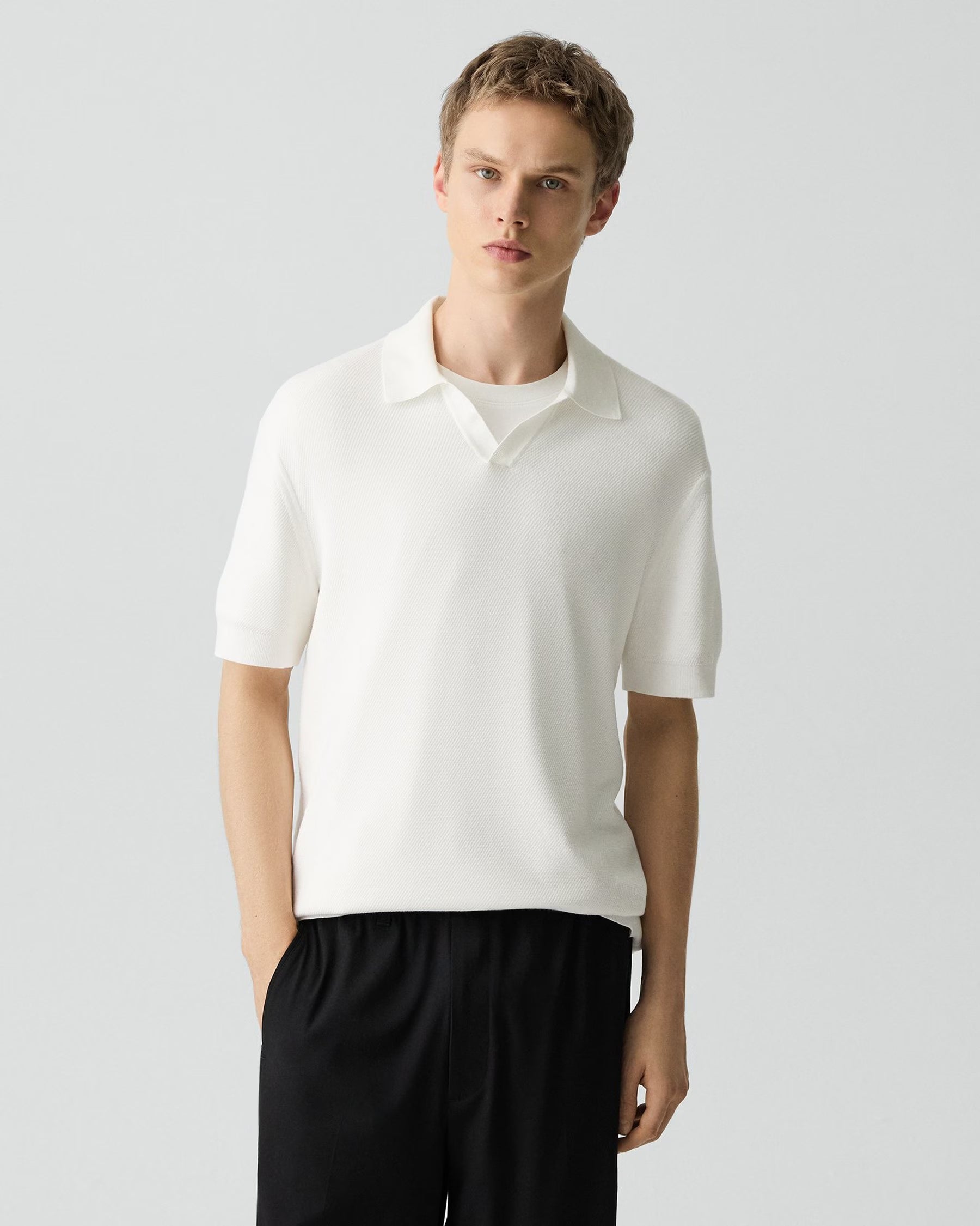 Brenan Polo in Light Bilen White