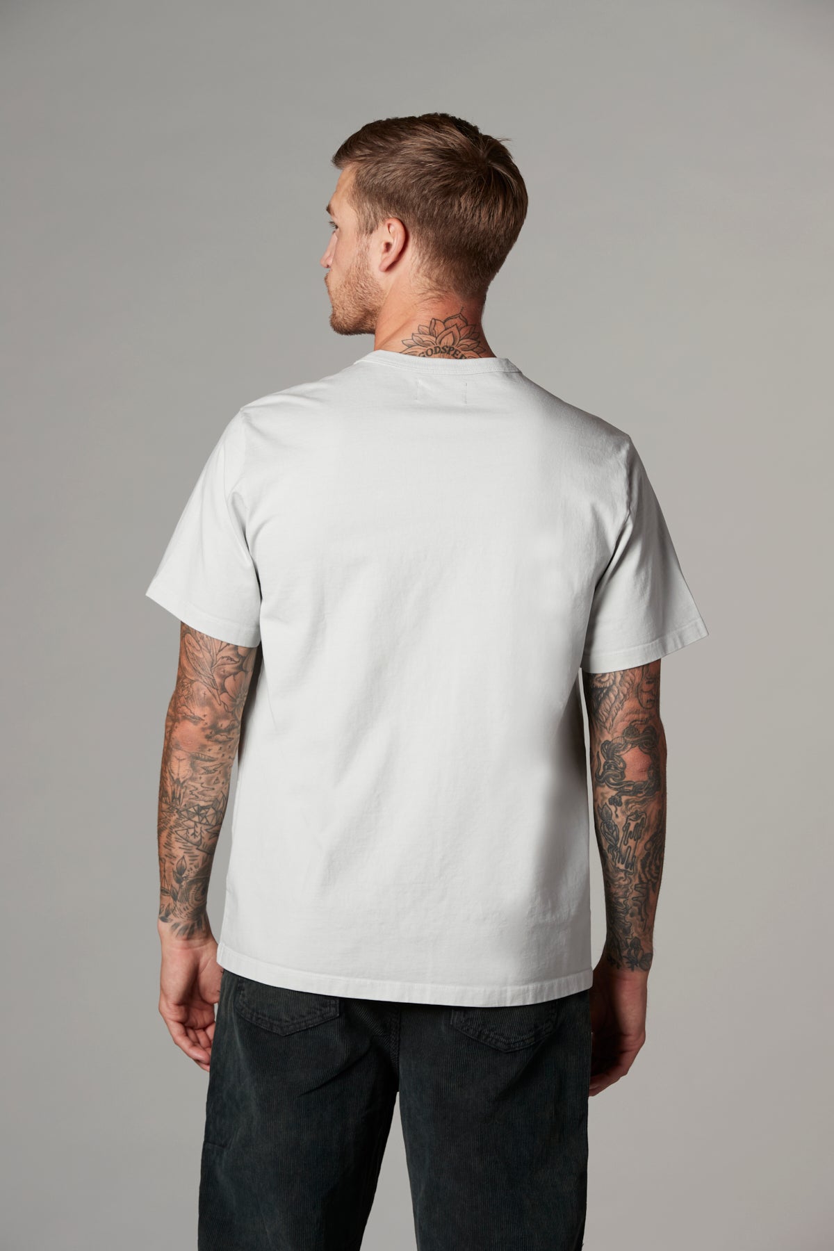 Leo Short Sleeve Crew T Silver