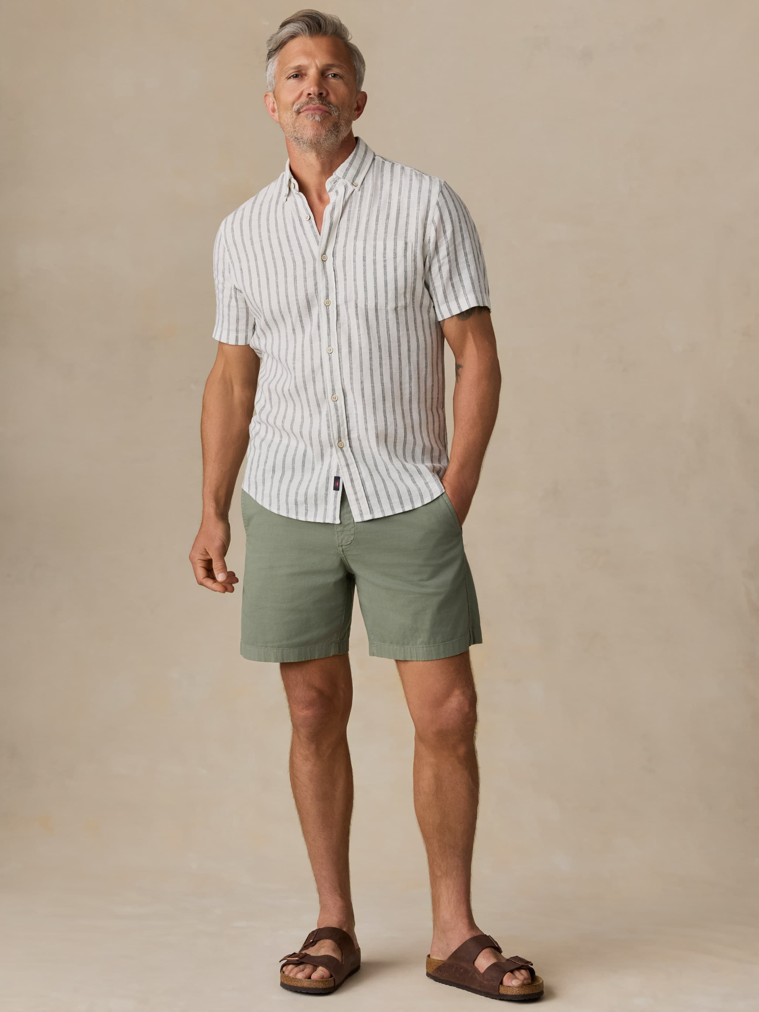 Breeze Short Sleeve Shirt Moonlight Stripe