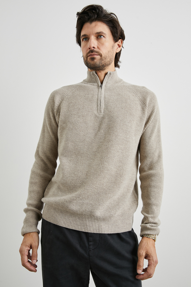 Stark 1/4 Zip Oat Melange