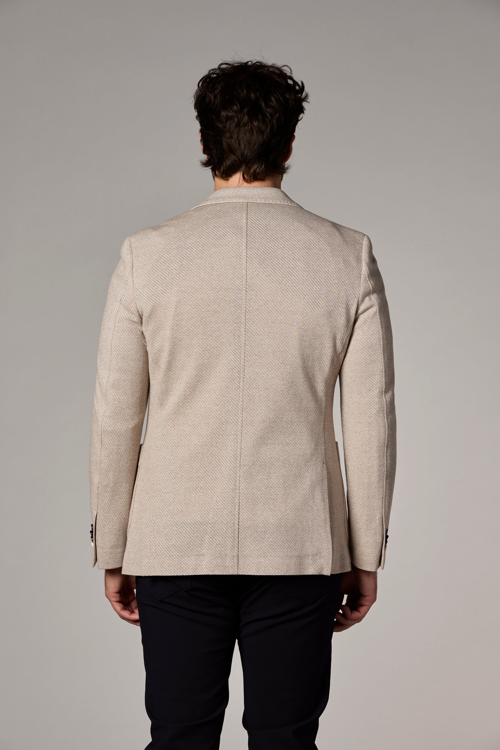 Textured Knit Blazer Sand