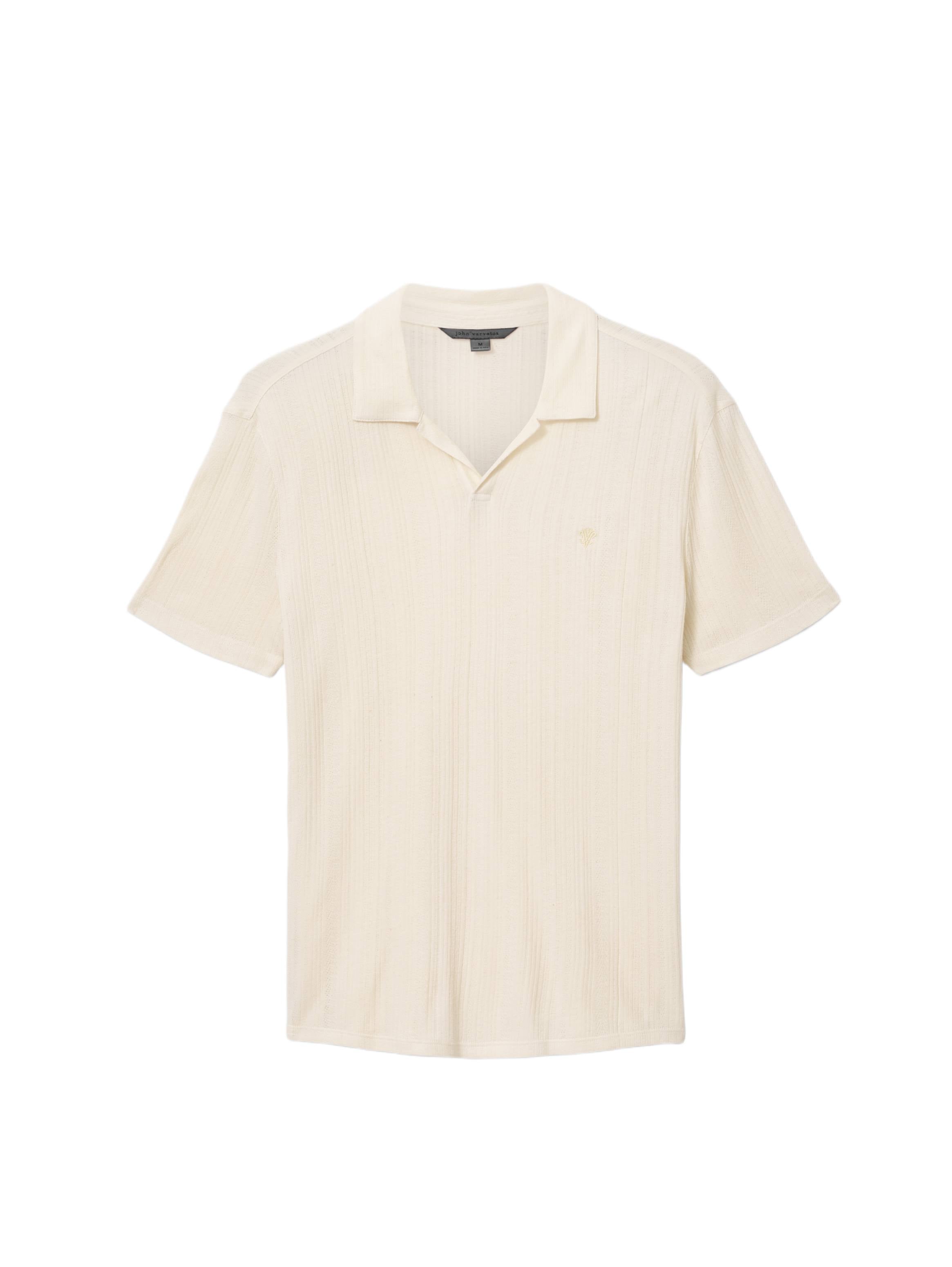 Leonardo Embroidered Johnny Polo Chalk
