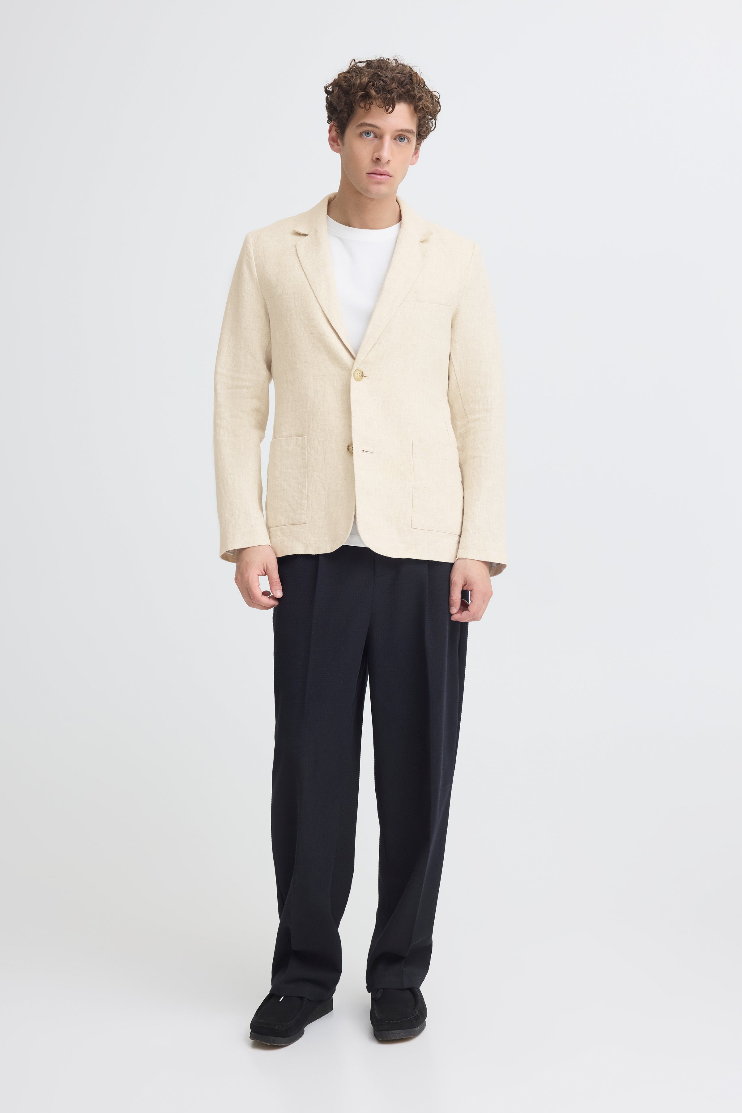Torup Linen Blazer Plaza Taupe Melange