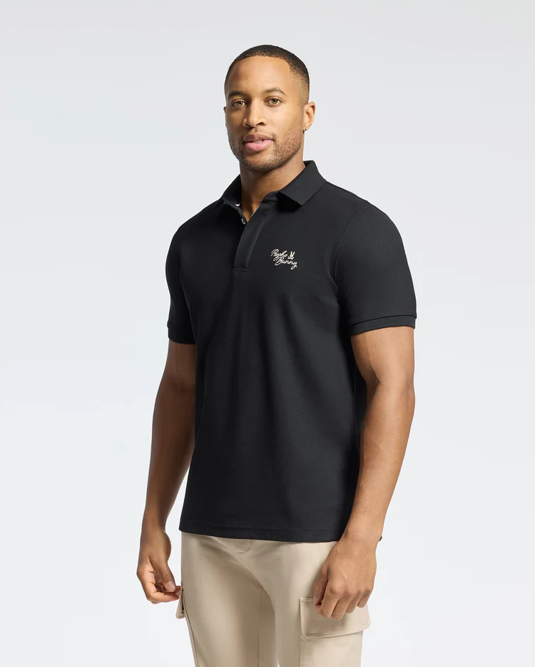 Desert Pique Polo Black