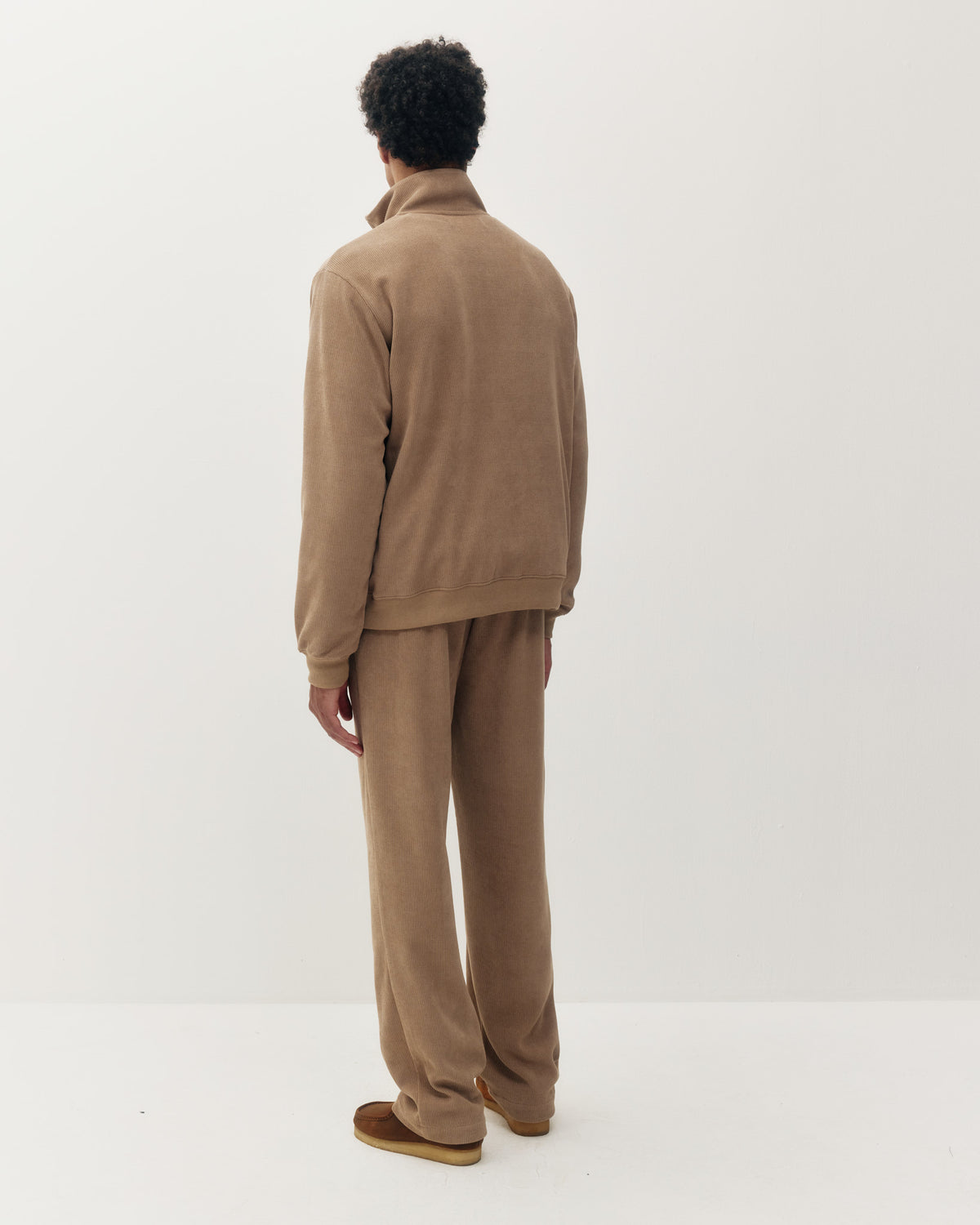Chenille Knit 1/4 Zip Pullover Taupe
