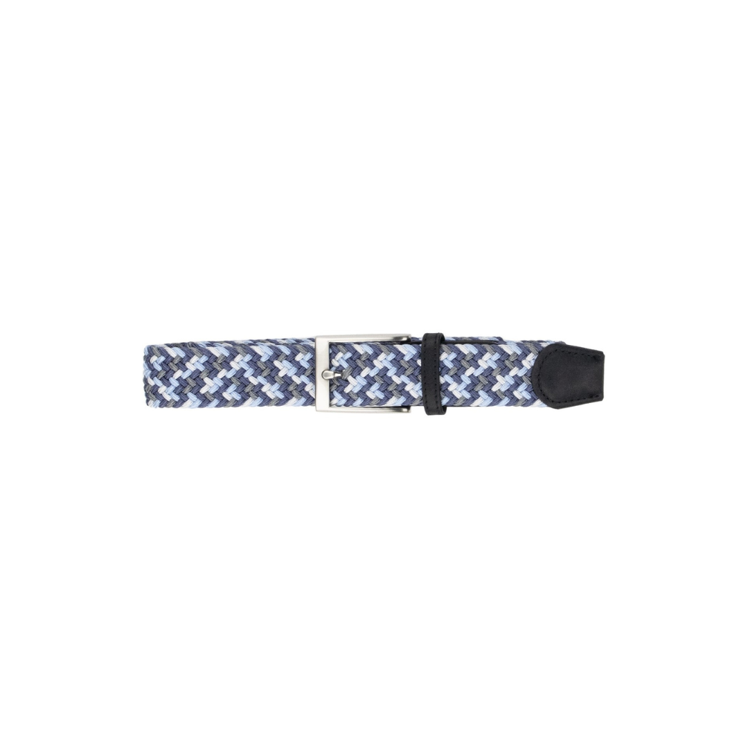 Braided Web Belt Light Blue Multi