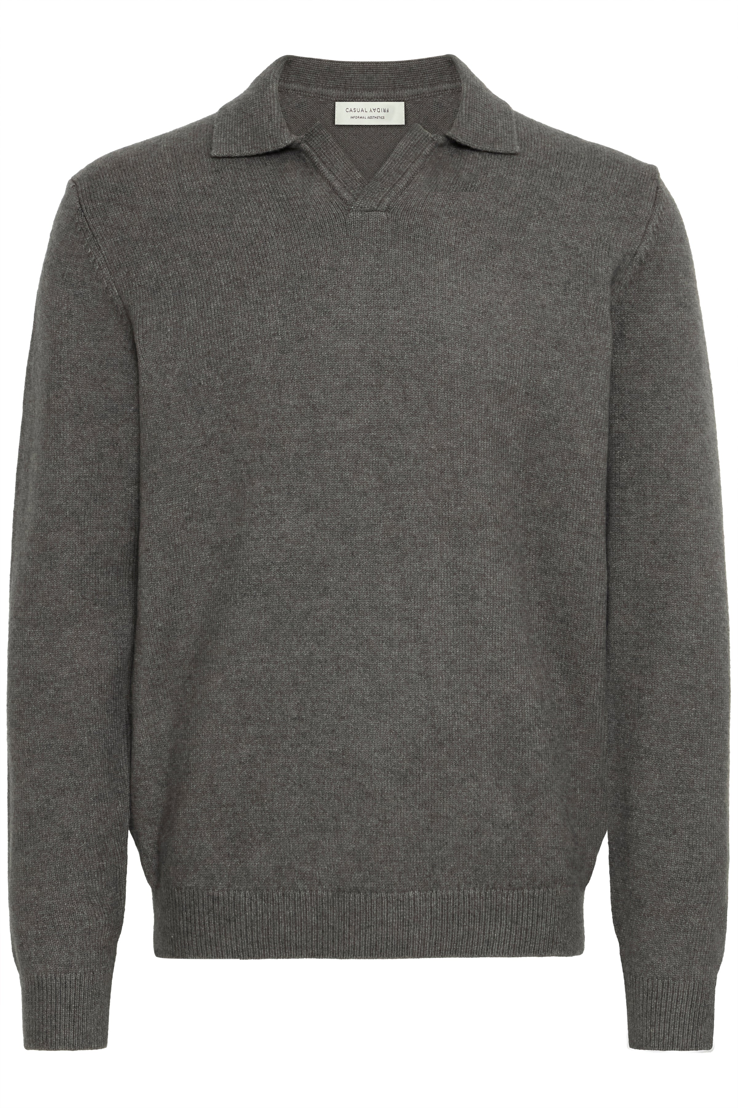 Karl Knit Polo Pewter Mix
