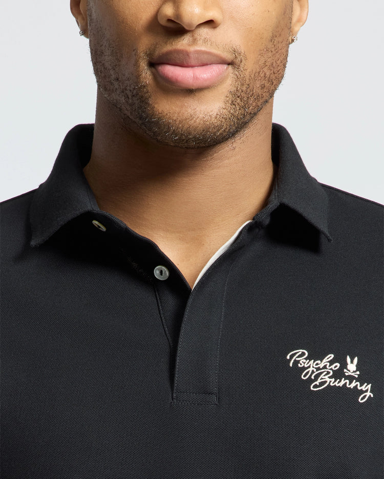 Desert Pique Polo Black