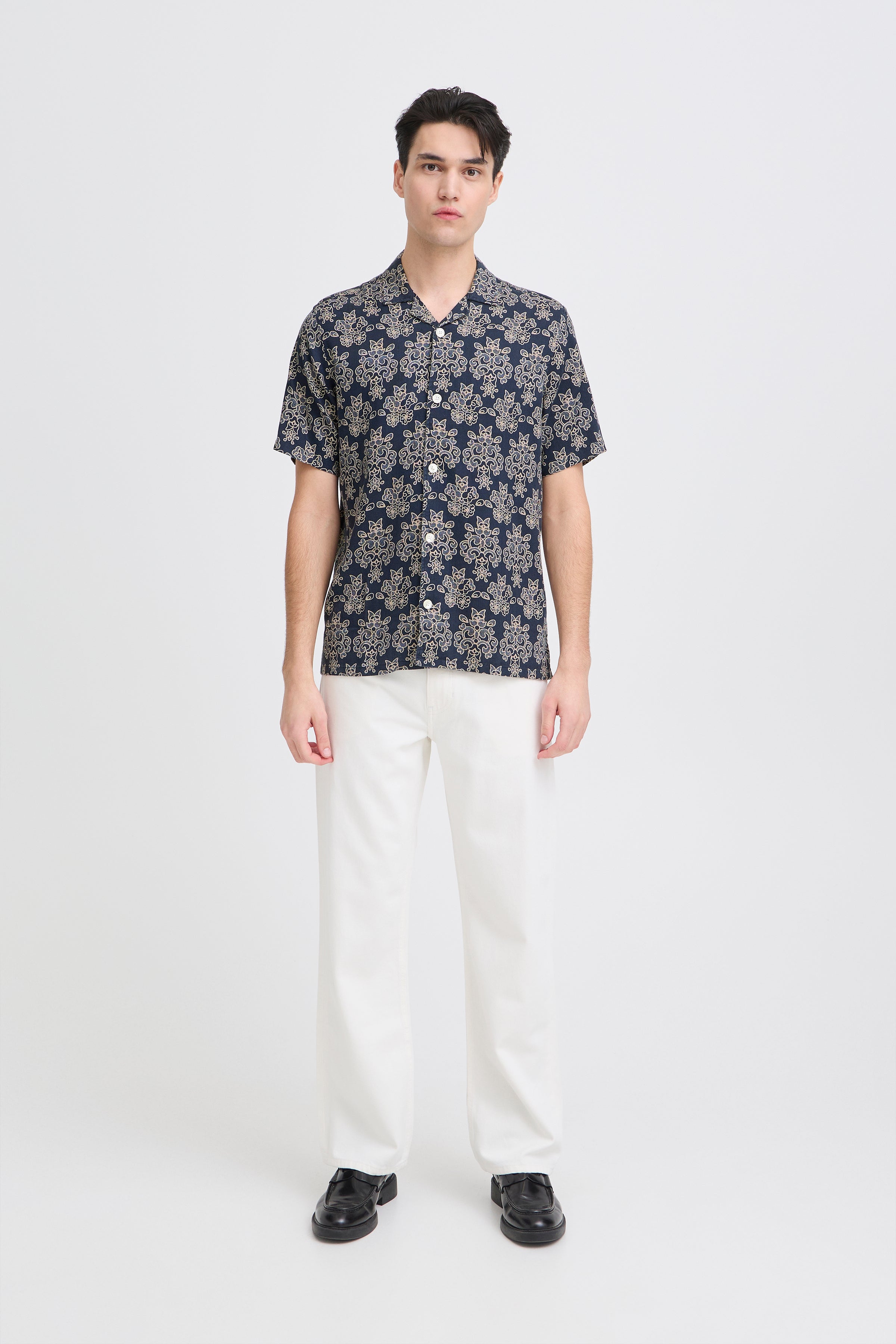 Lindahl AOP Resort Shirt Navy Blazer