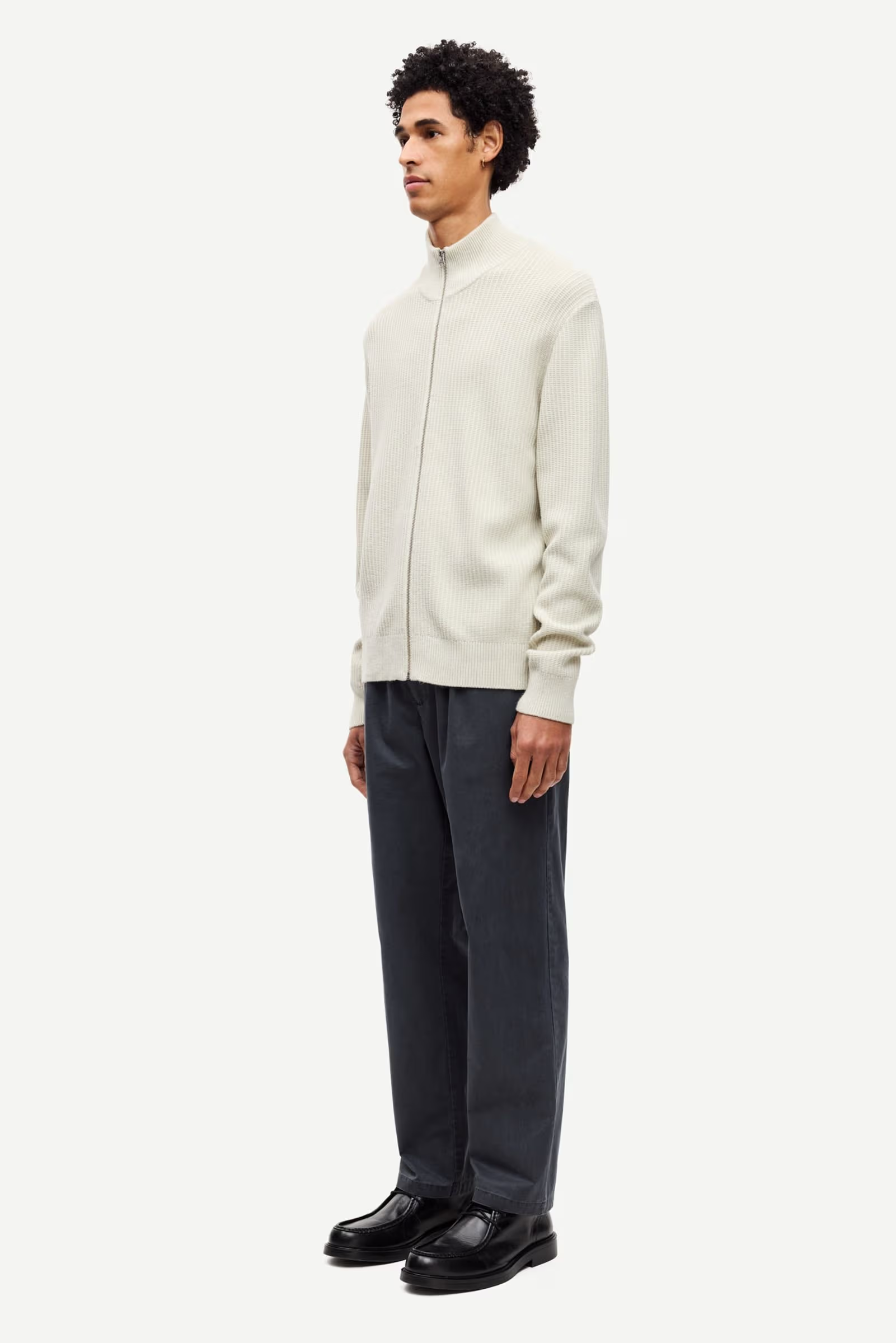 Sadem Zip Cardigan Siver Birch