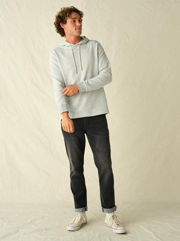 Tailwind Textured Hoodie in Heather Grey