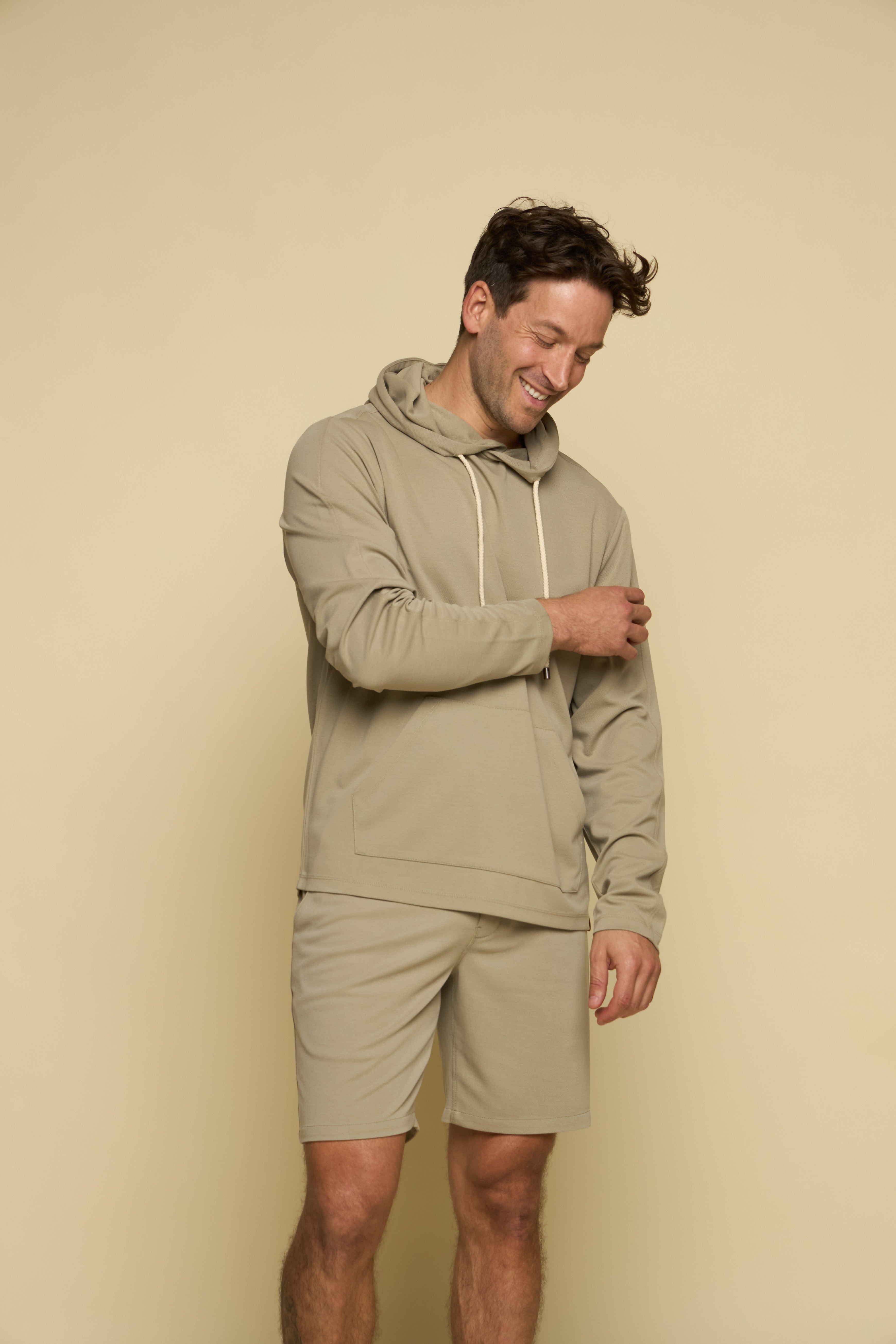 C St. Crossover Hoodie Stone