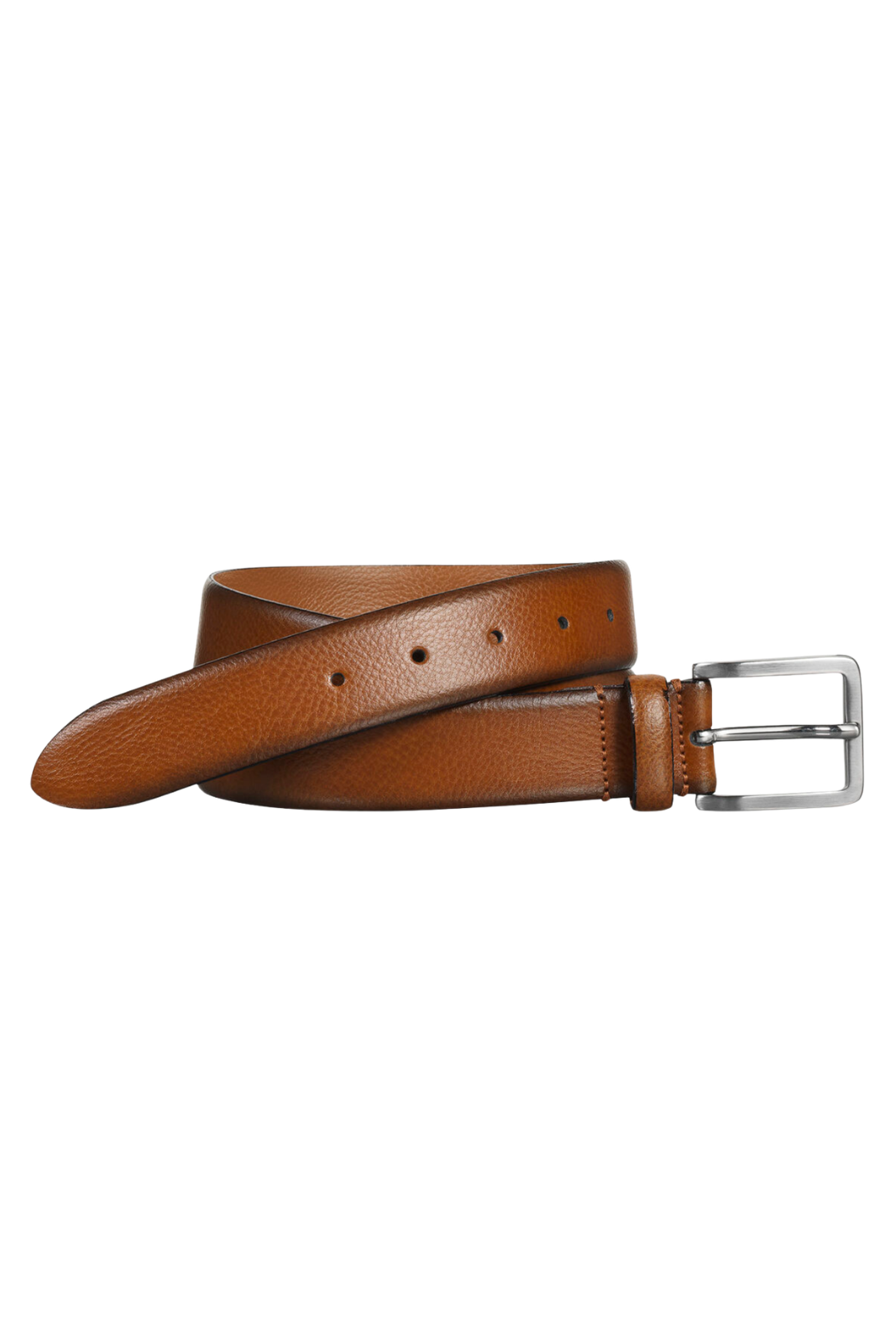 Feathered Edge Dress Belt Tan