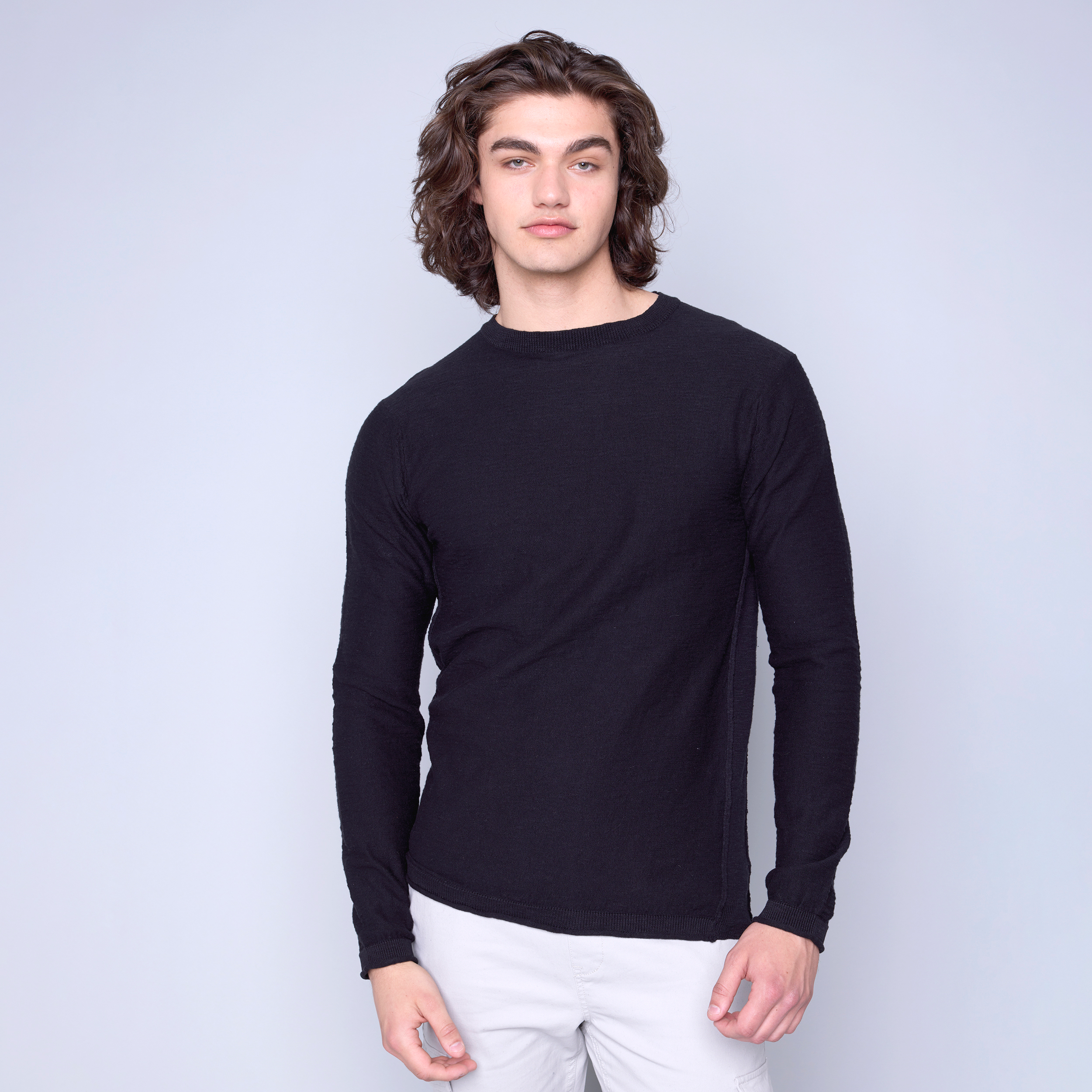 Knit Crewneck Tee Black