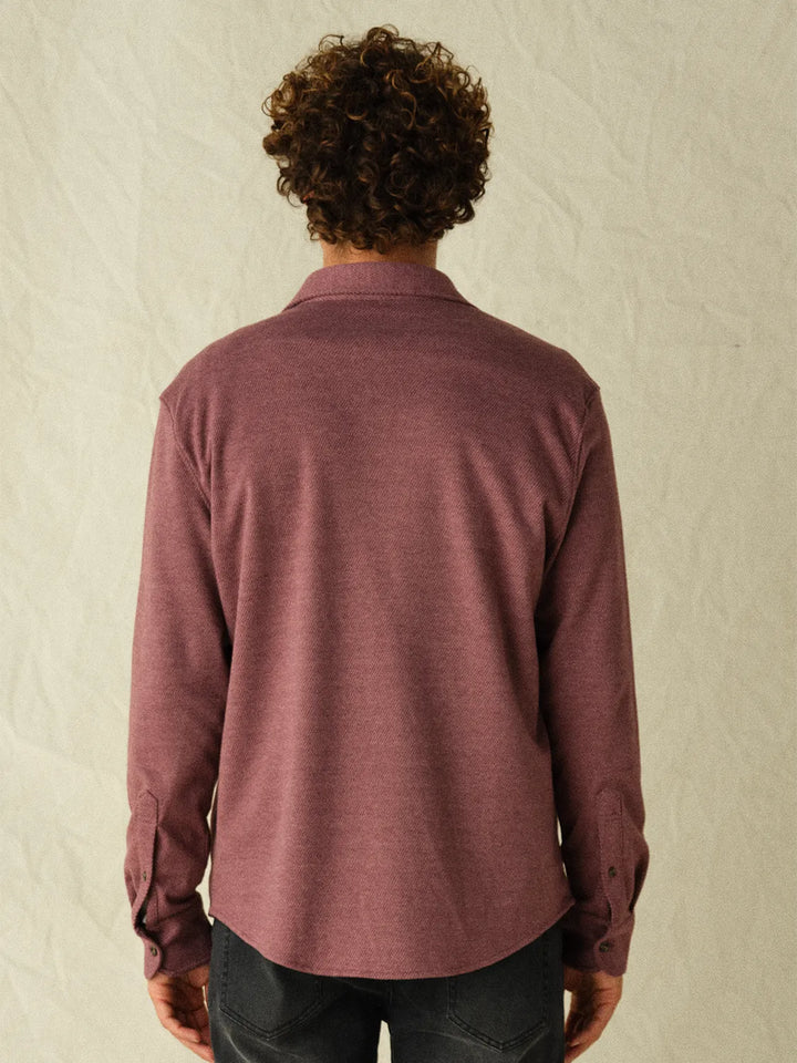 The Dunewood Flannel in Burgundy Twill