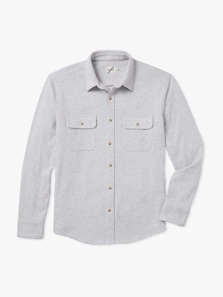 The Dunewood Flannel in Heather Grey Twill