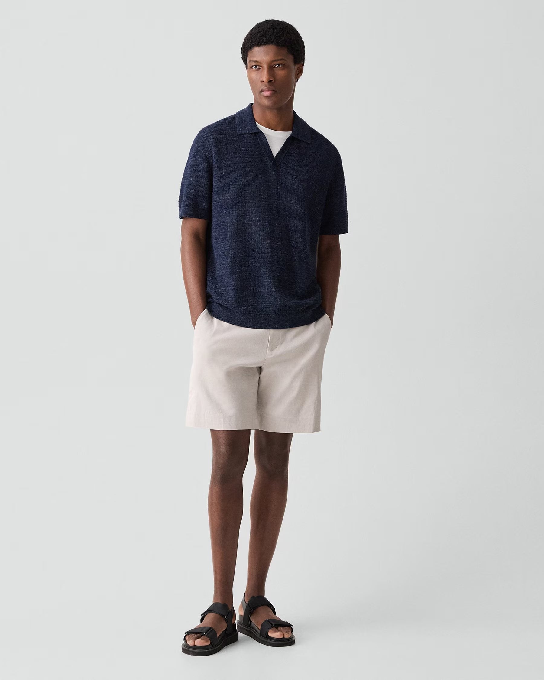 Brenan Polo in Pacific Linen New Baltic