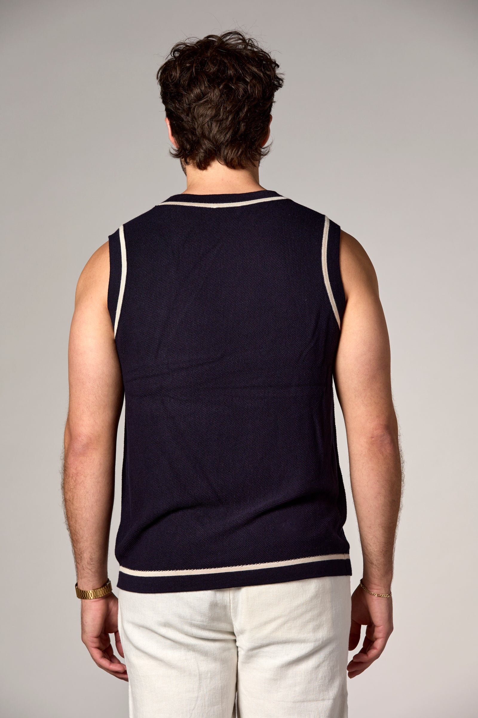 Knit Tank Navy Combo