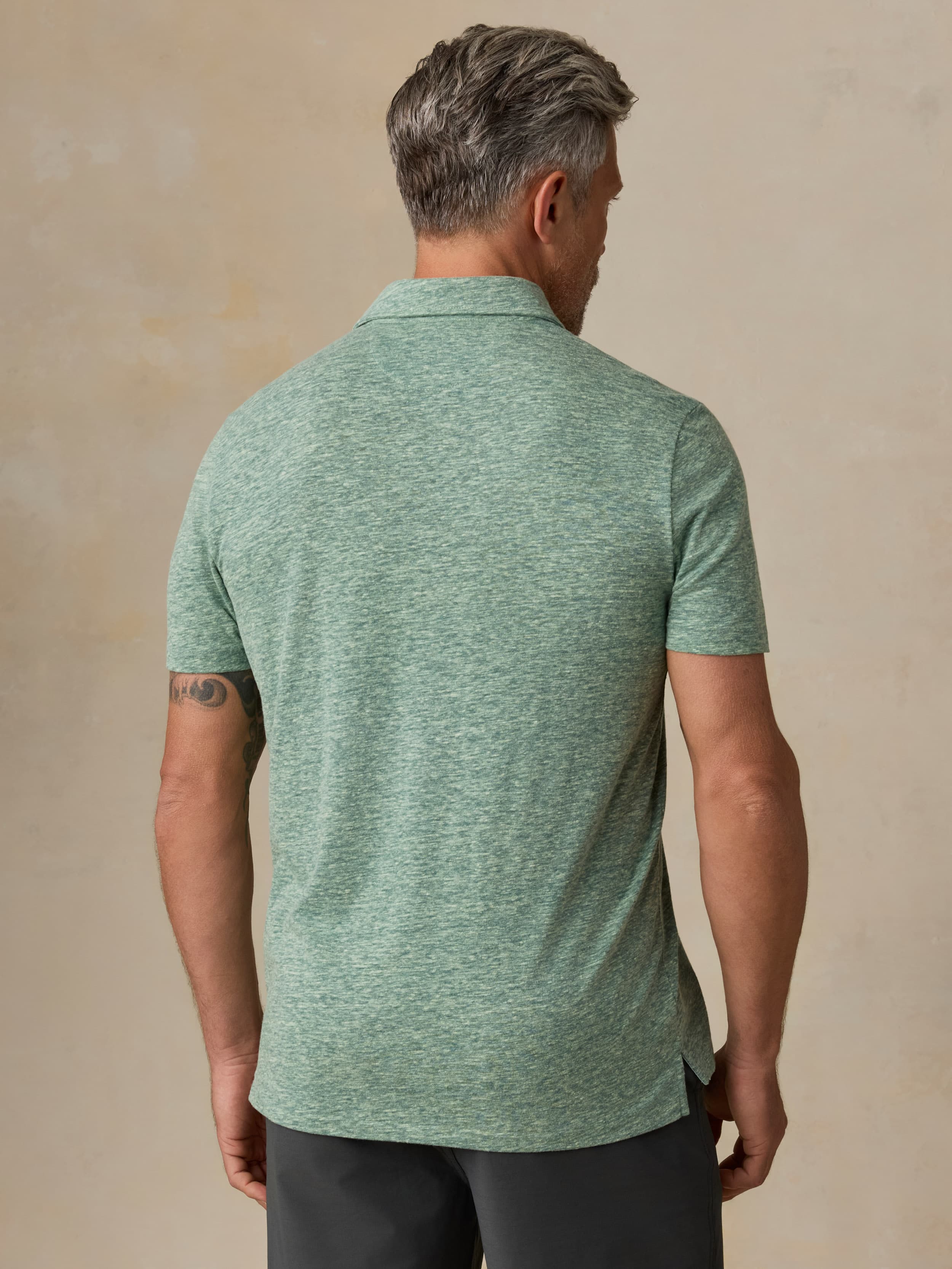 Breeze Short Sleeve Polo Woodsy Green Heather