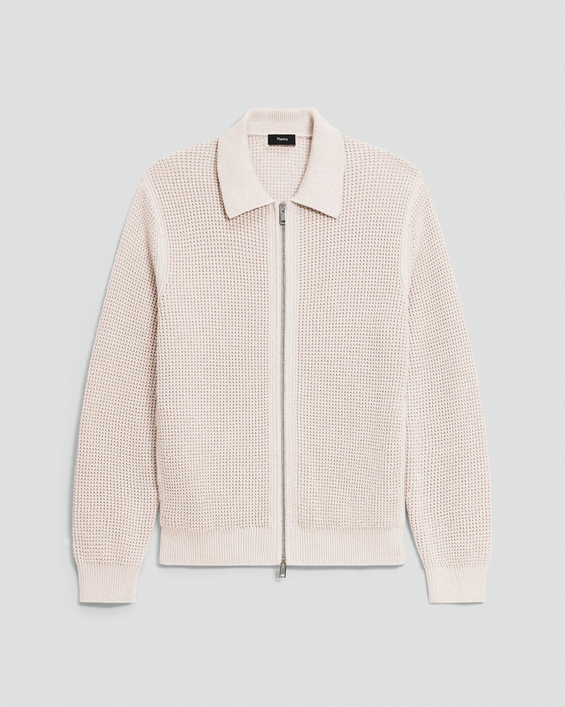 Gary Cashton Front Zip Cardigan Alabaster Melange