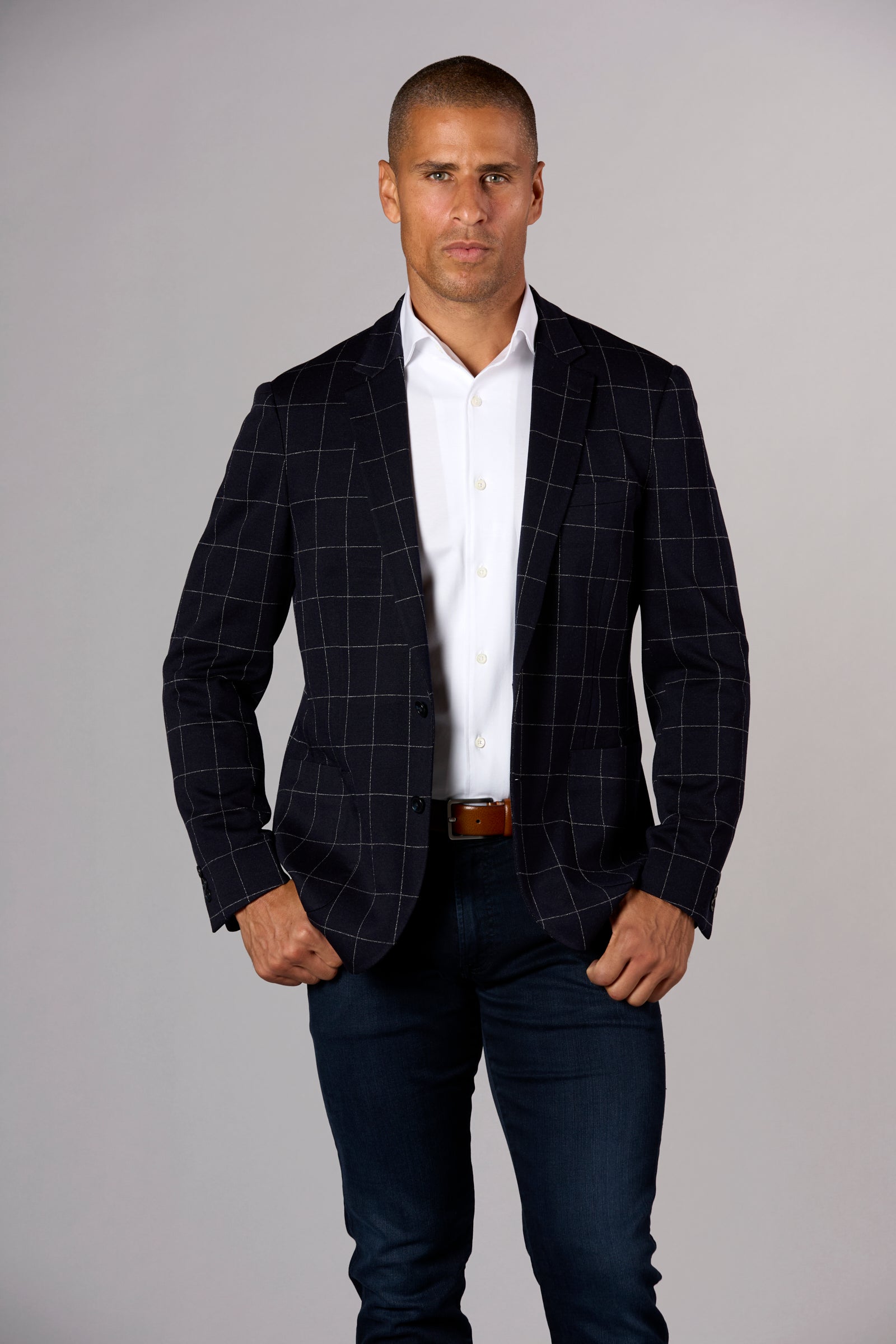 Balia Plaid Jacket Navy