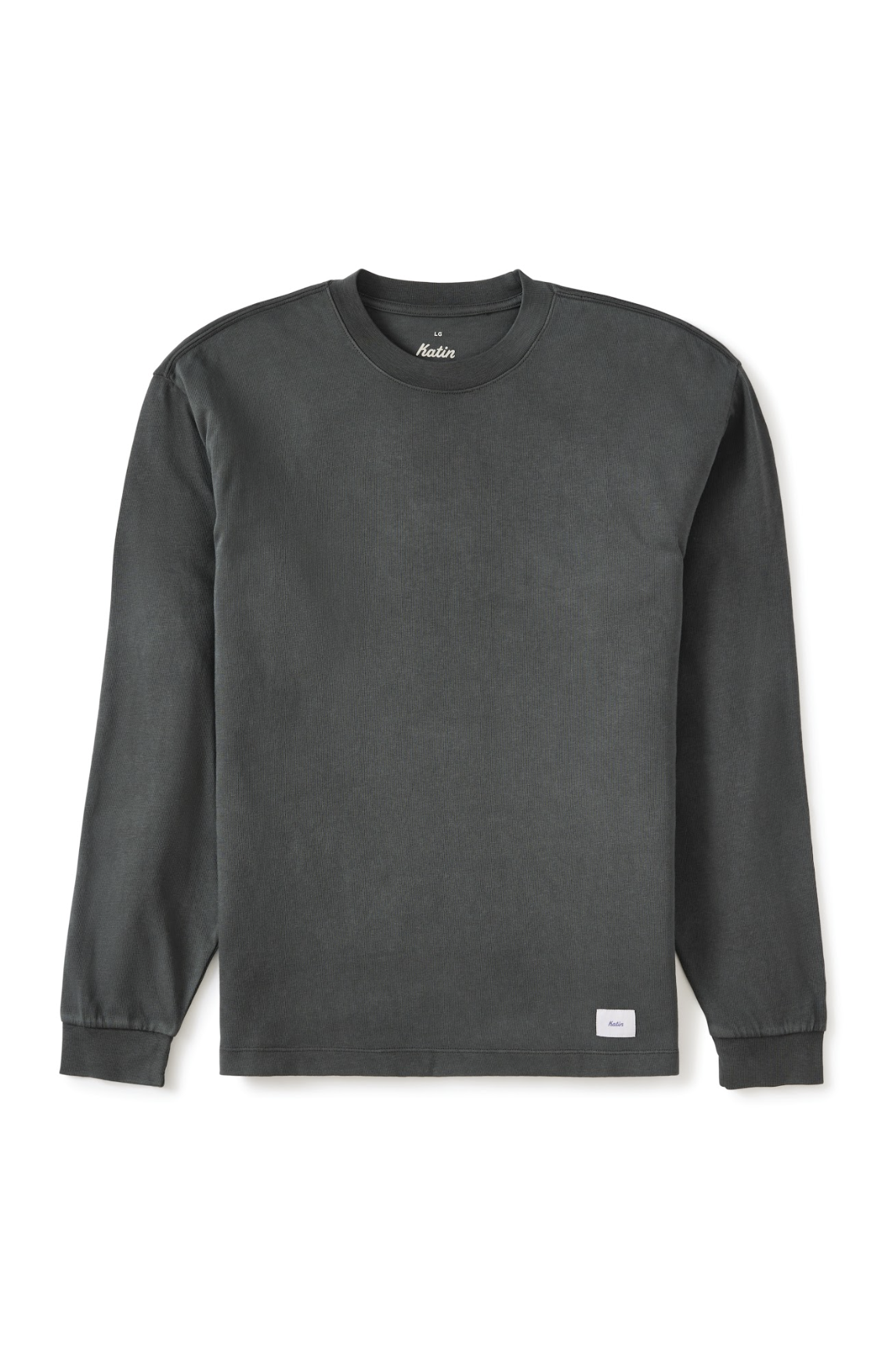 Long Sleeve Box Fit Tee Black Vintage Wash