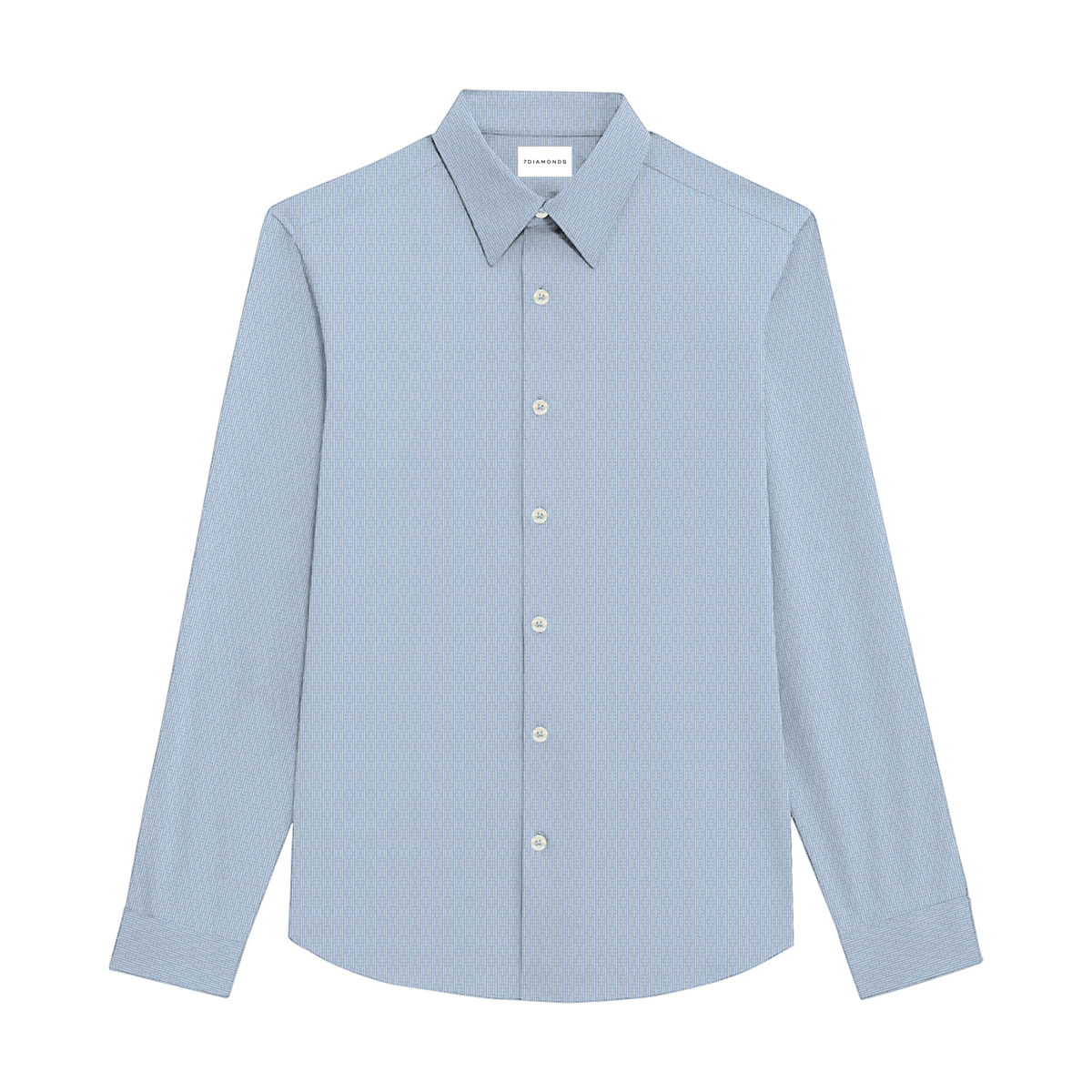 Column Long Sleeve Shirt Light Blue