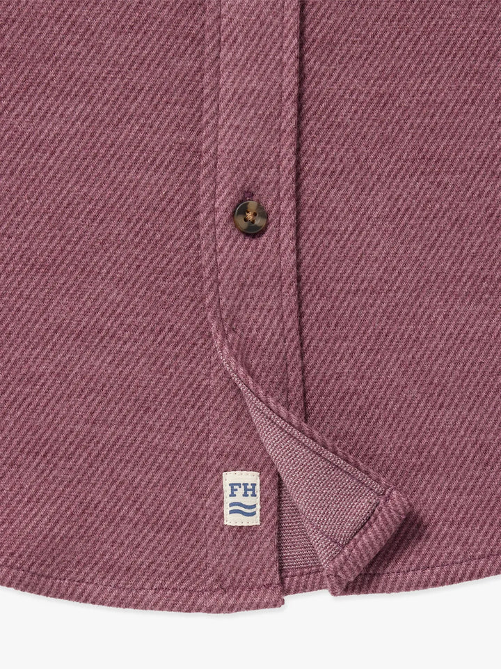 The Dunewood Flannel in Burgundy Twill