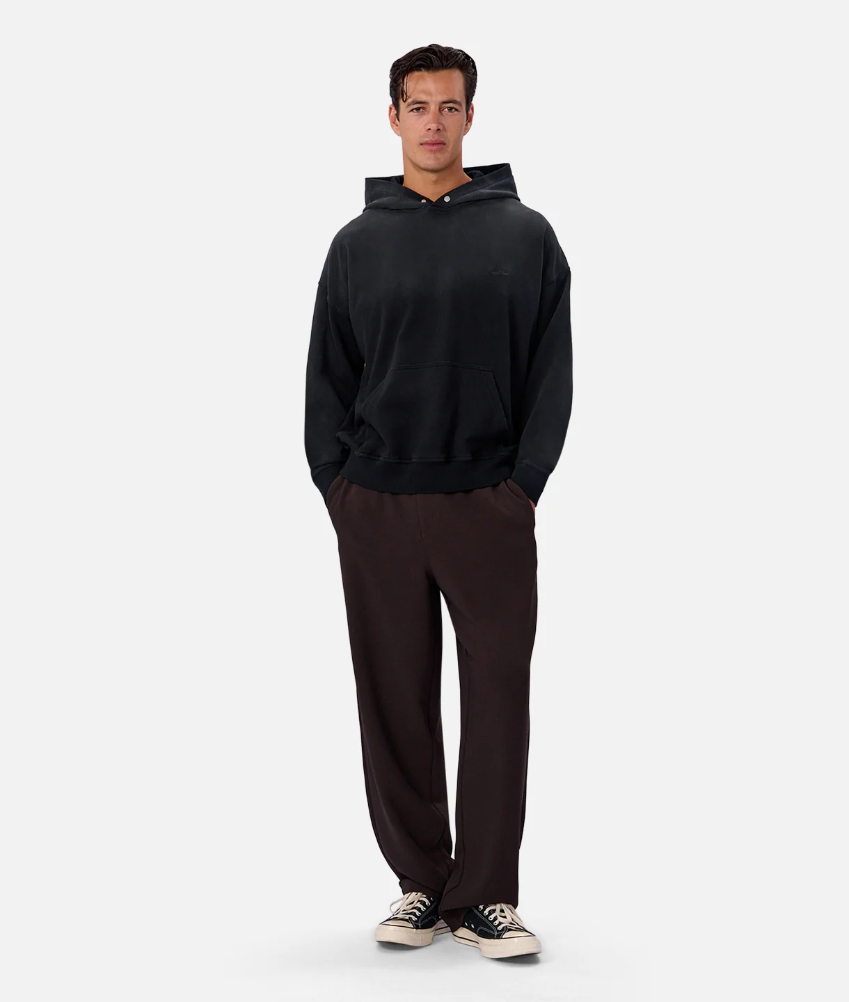 The Sandblast Hoodie Washed Black