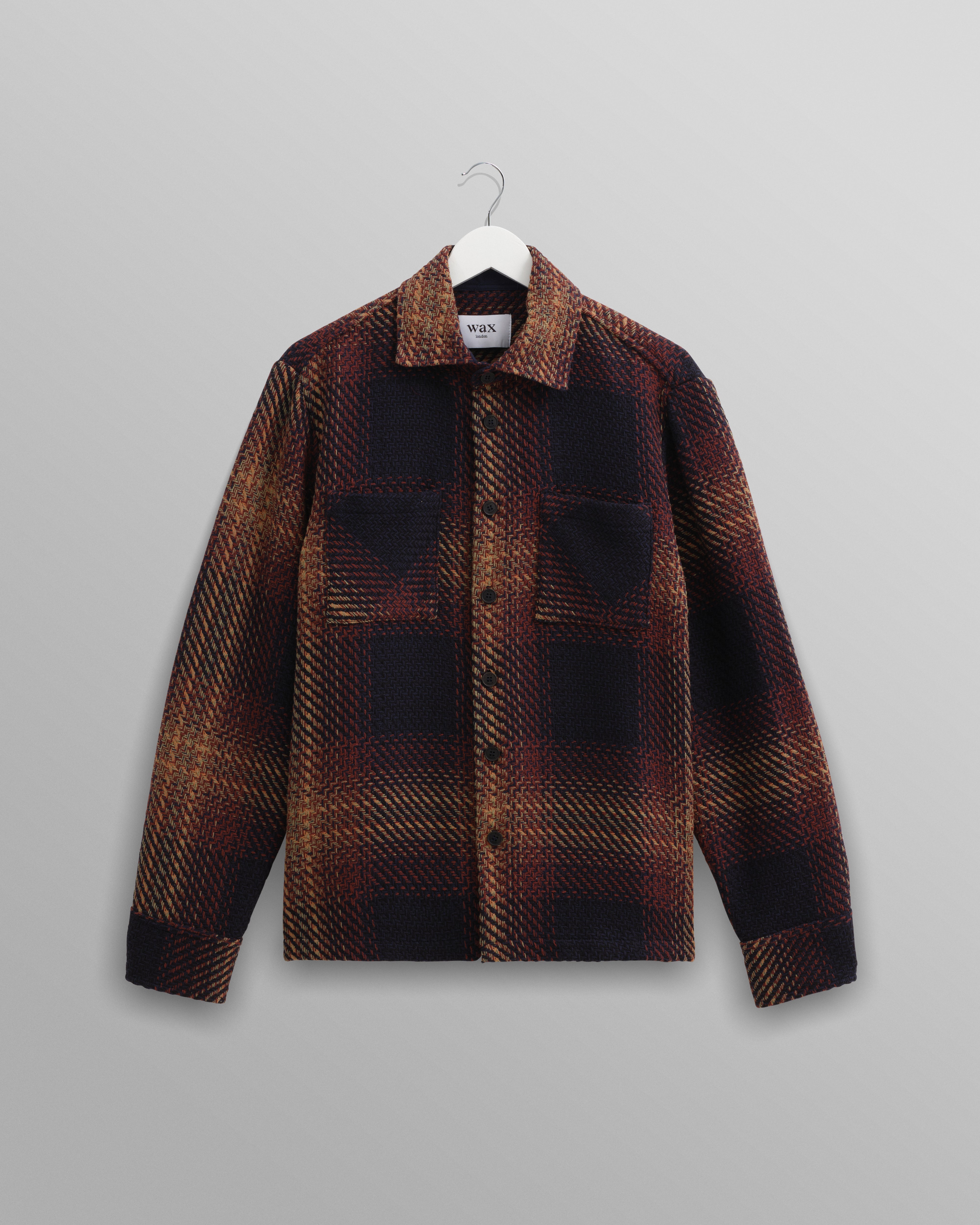 Whiting Overshirt Navy/Caramel