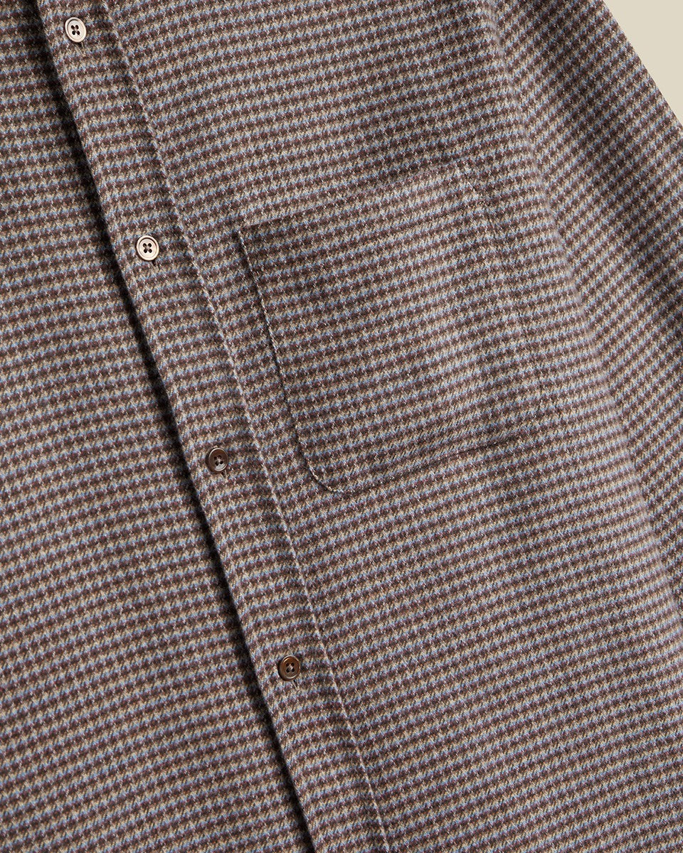 Dylan Check Shirt Blue/Bordeaux