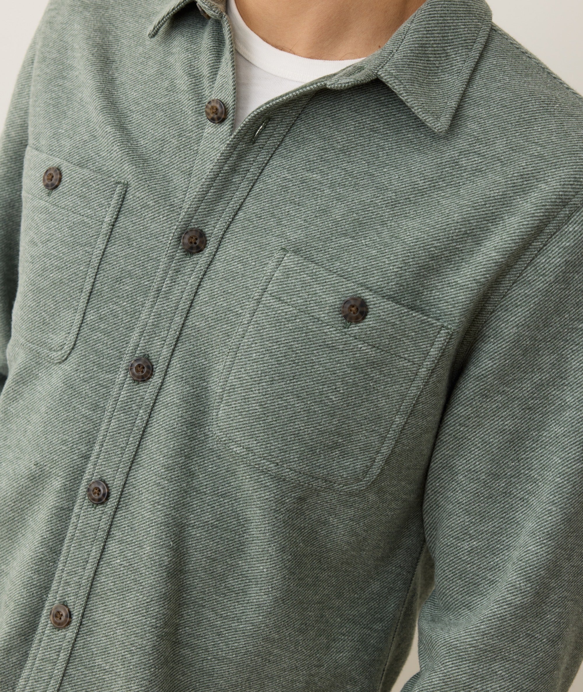 Pacifica Stretch Twill Overshirt Olive