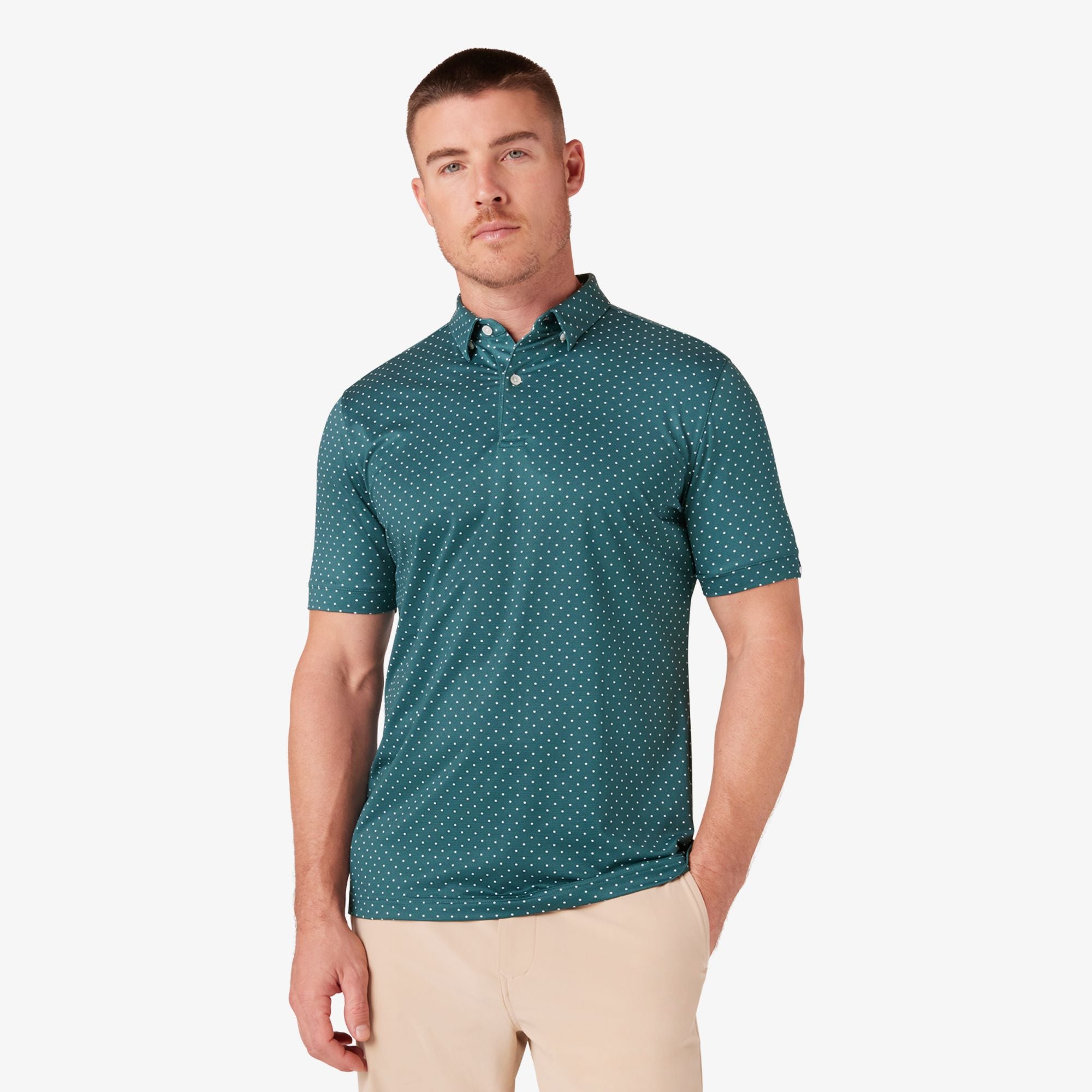 Halyard Short Sleeve Polo Balsam Dot