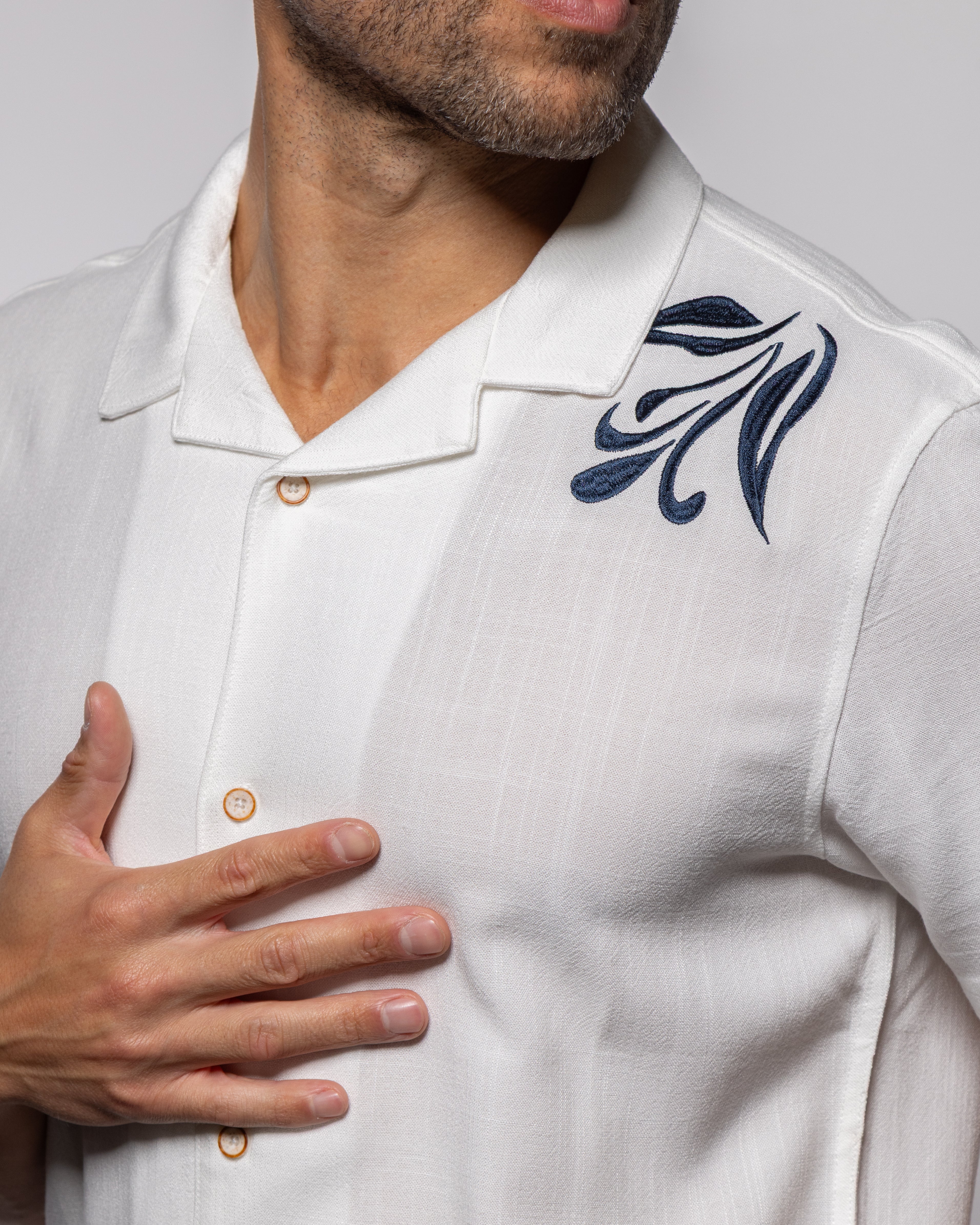 Monaco Camp Shirt Summer White