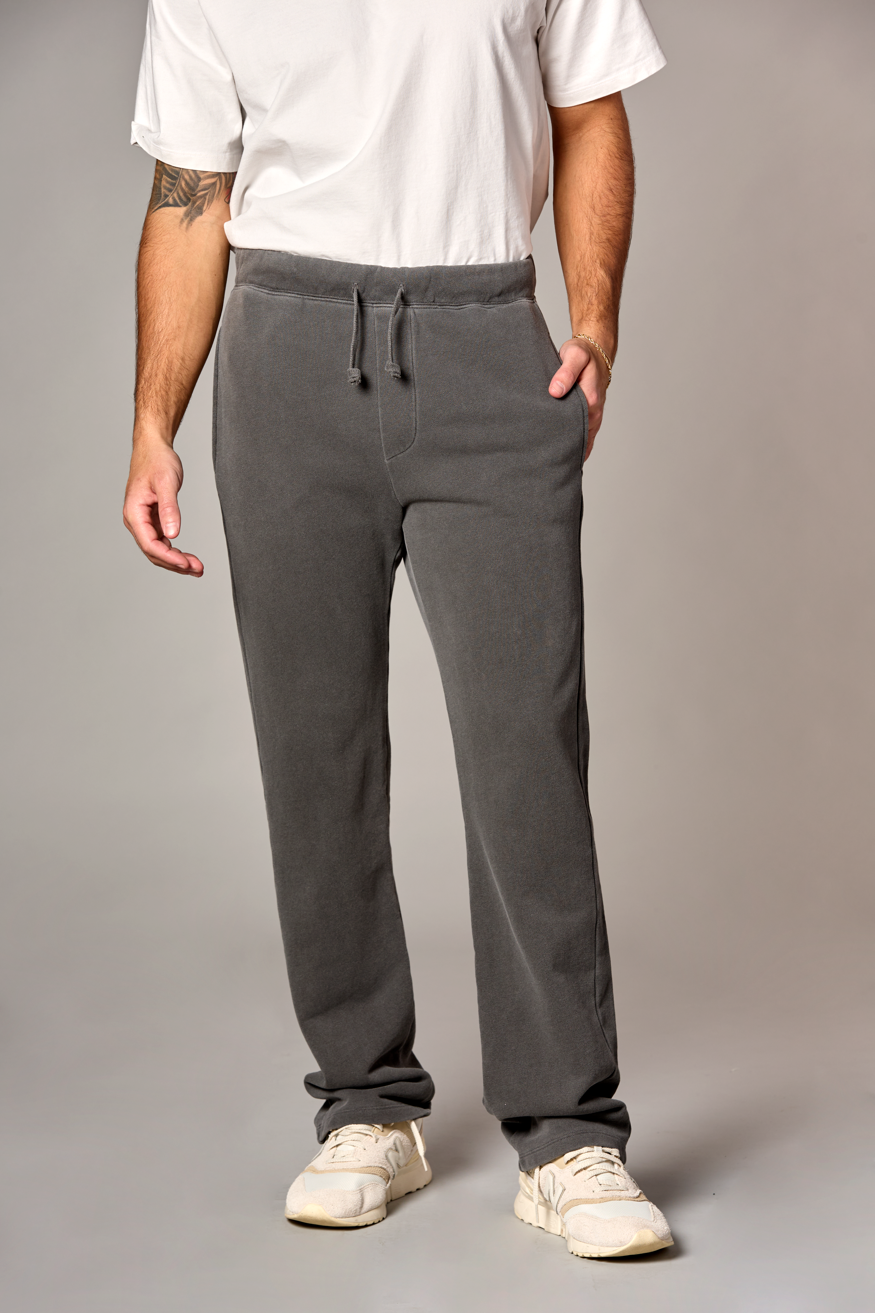 Liam Terry Straight Leg Pant in Faded Black