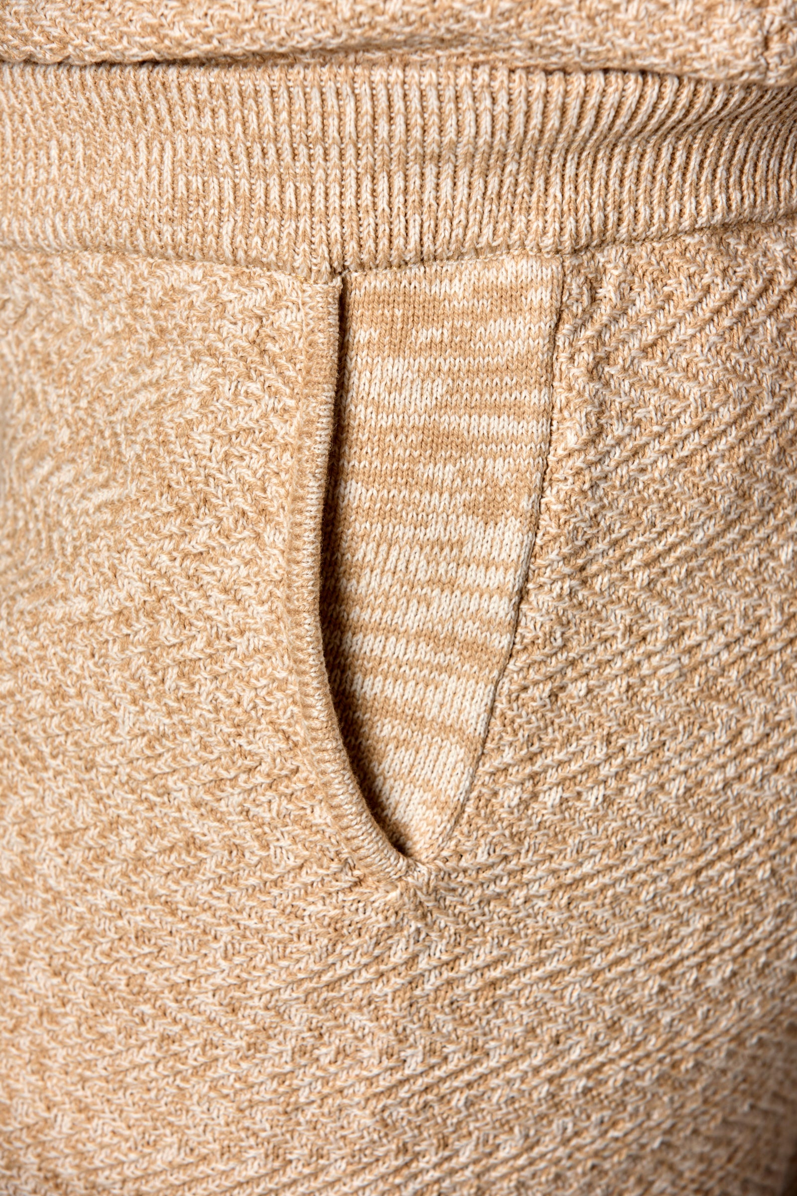 Textured Knit Shorts Oat Multi