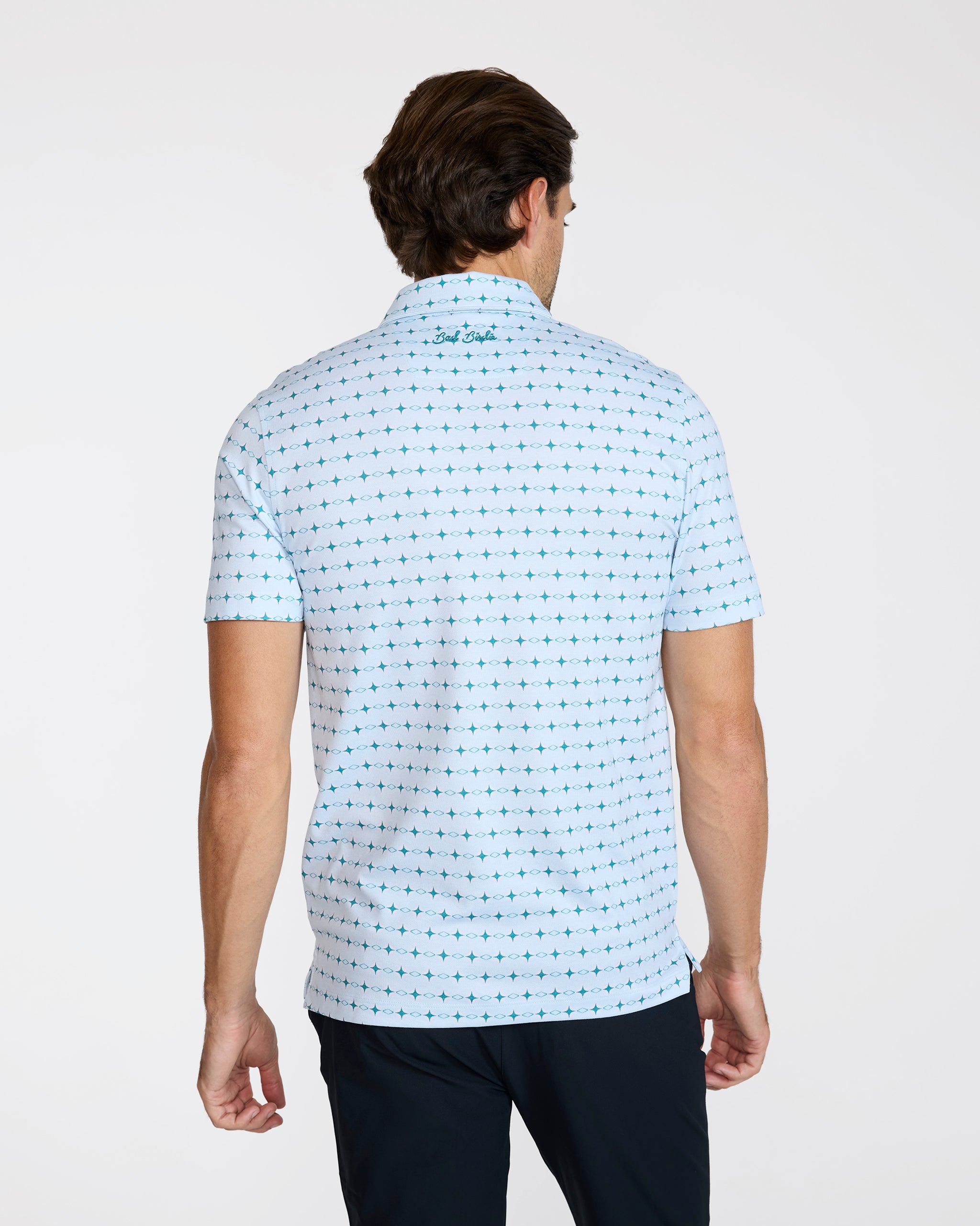 Swing Cypher Performance Pique Polo Baby Blue